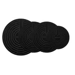 Combekk, Nederlands design  gietijzeren pannen uit gerecycled materiaal. Combekk set-4 kookplaat beschermers 18 cm 2x 24 cm en 28 cm Inductie kookplaat Mat Combekk  603004