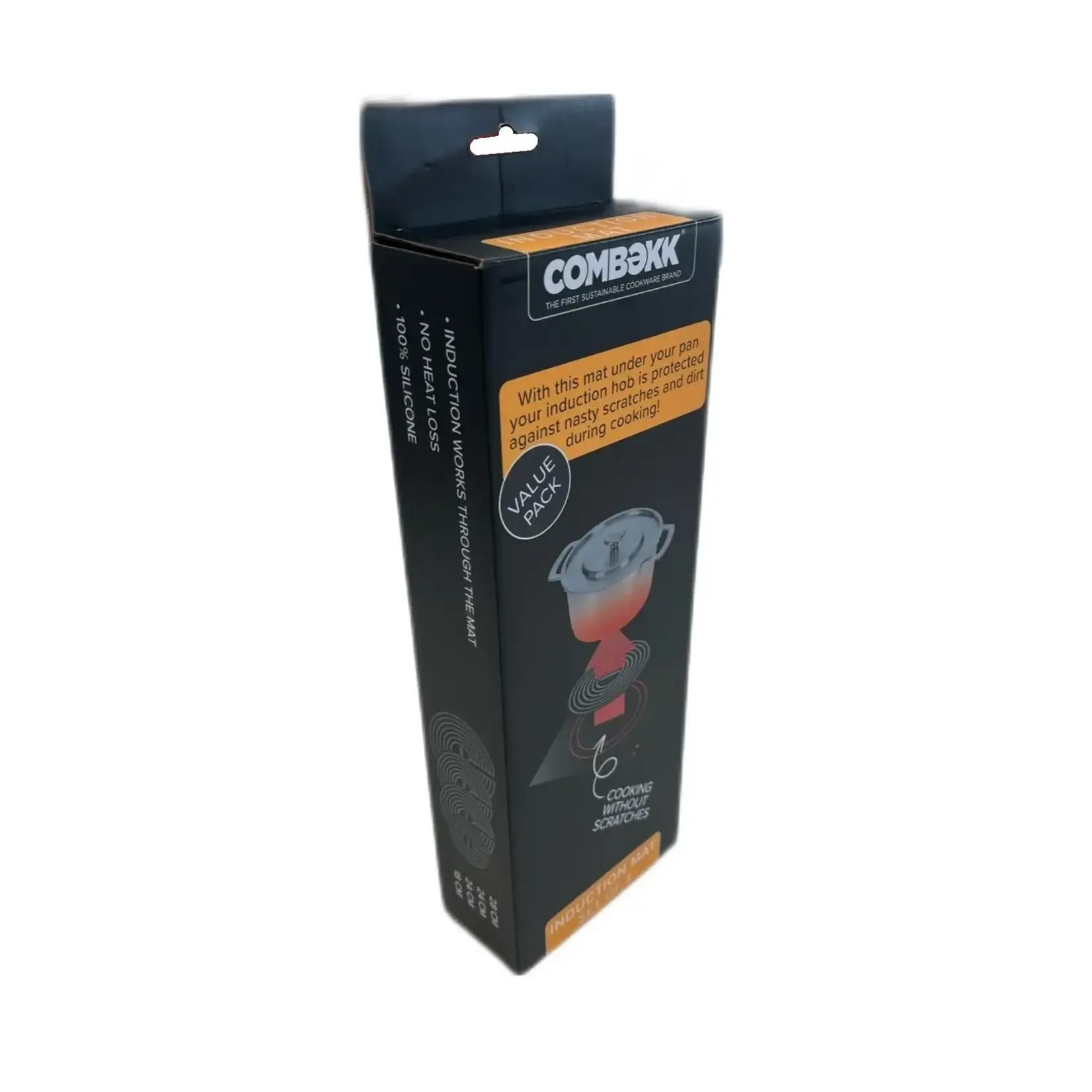 Combekk, Nederlands design  gietijzeren pannen uit gerecycled materiaal. Combekk set-4 kookplaat beschermers 18 cm 2x 24 cm en 28 cm Inductie kookplaat Mat Combekk  603004