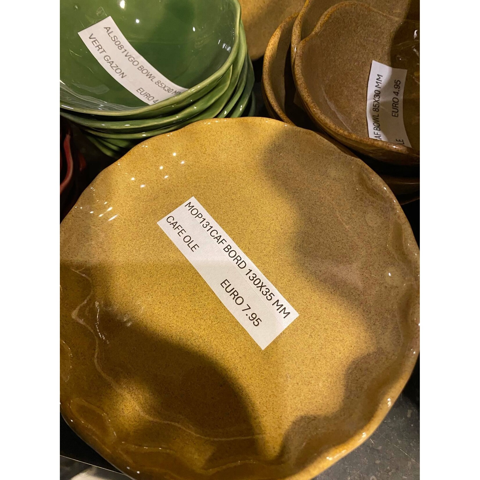 Gresnovo, handgemaakt keihard stoneware uit Portugal Plate bord 130 x 35 mm Gresnovo Moove bord 13 cm Cafe Olé mop131caf