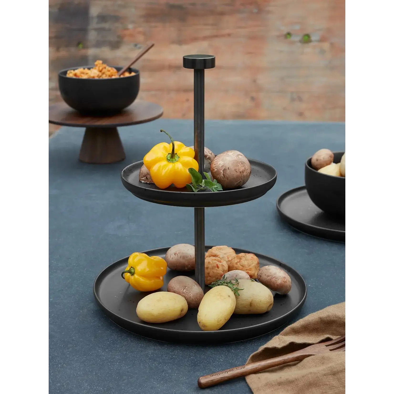 ASA Selection Asa Selection Coppa Kuro 235 mm Etagère mat zwart 2 laags Asa etagère 2-laags Asa 19670190