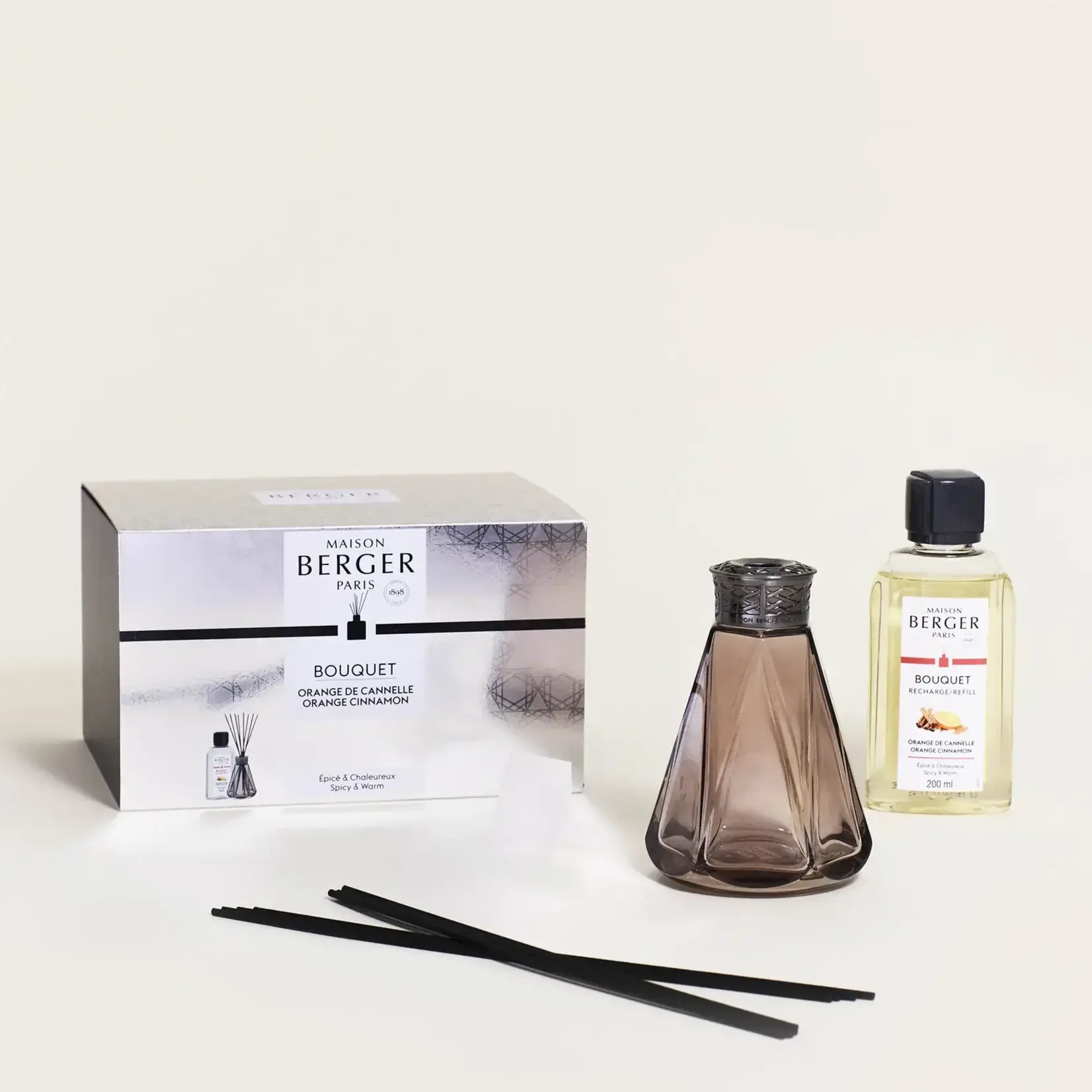 Maison Berger Paris 1898 cadeau set Maison Berger Parfumverspreider met stokjes Pyramide rose Antique bouquet Maison Berger 6686