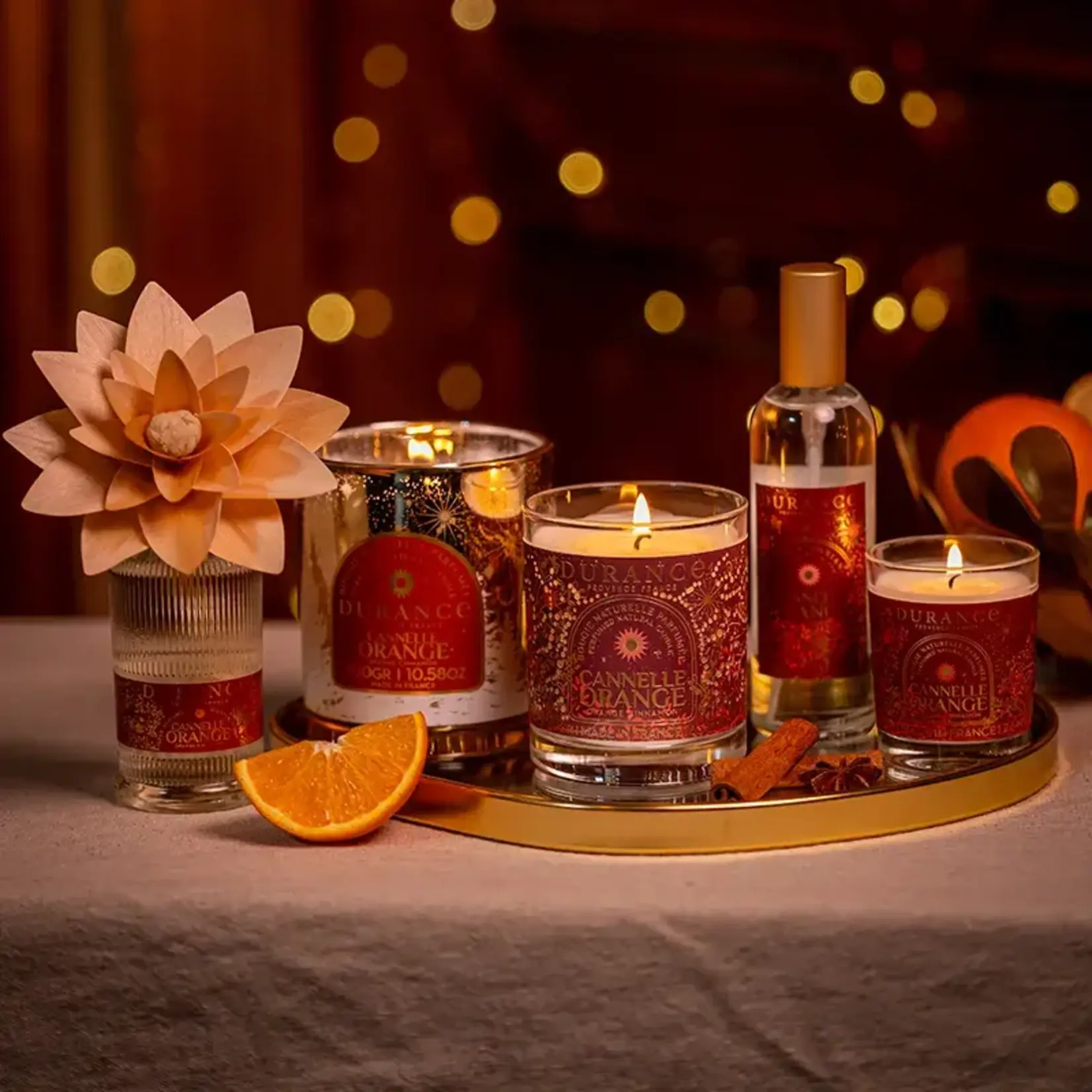 Durance Durance Geurbloem 95 ml Orange Cinnamon Winter collectie geurbloem Durance 075044