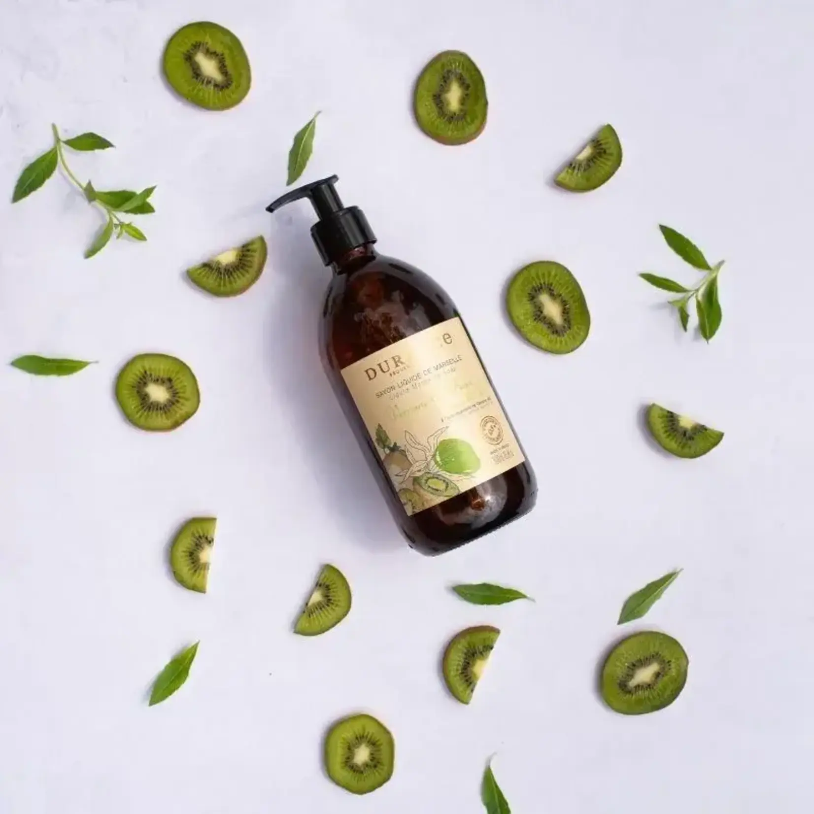 Durance Durance vloeibare zeep in glazen pompfles Verbena & Kiwi Durance 241107