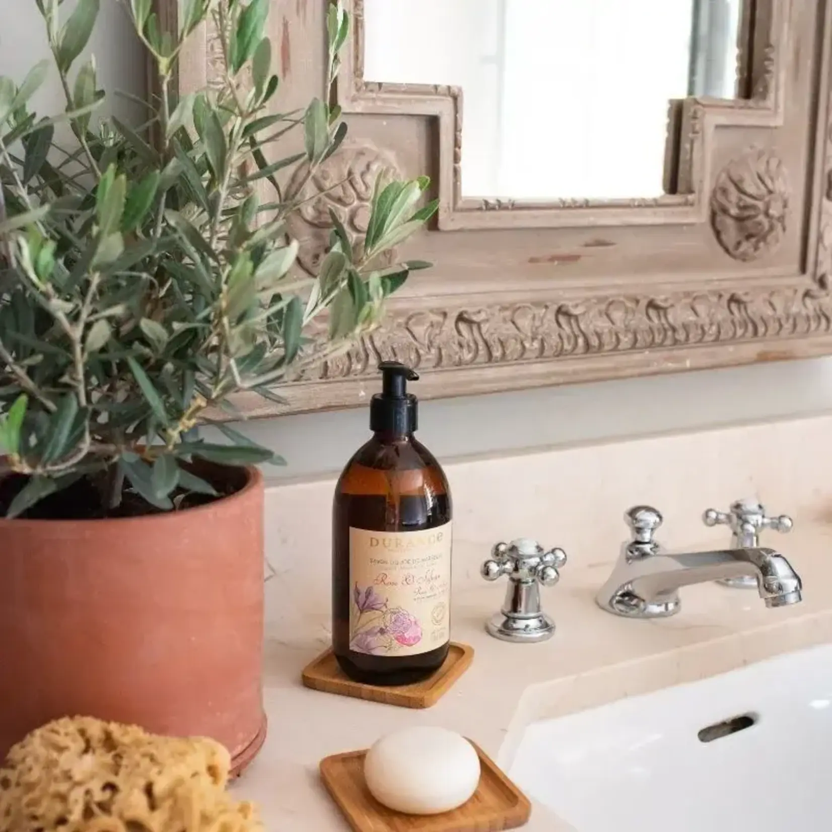 Durance Durance vloeibare zeep in glazen pompfles Rose & Saffron Durance 241112