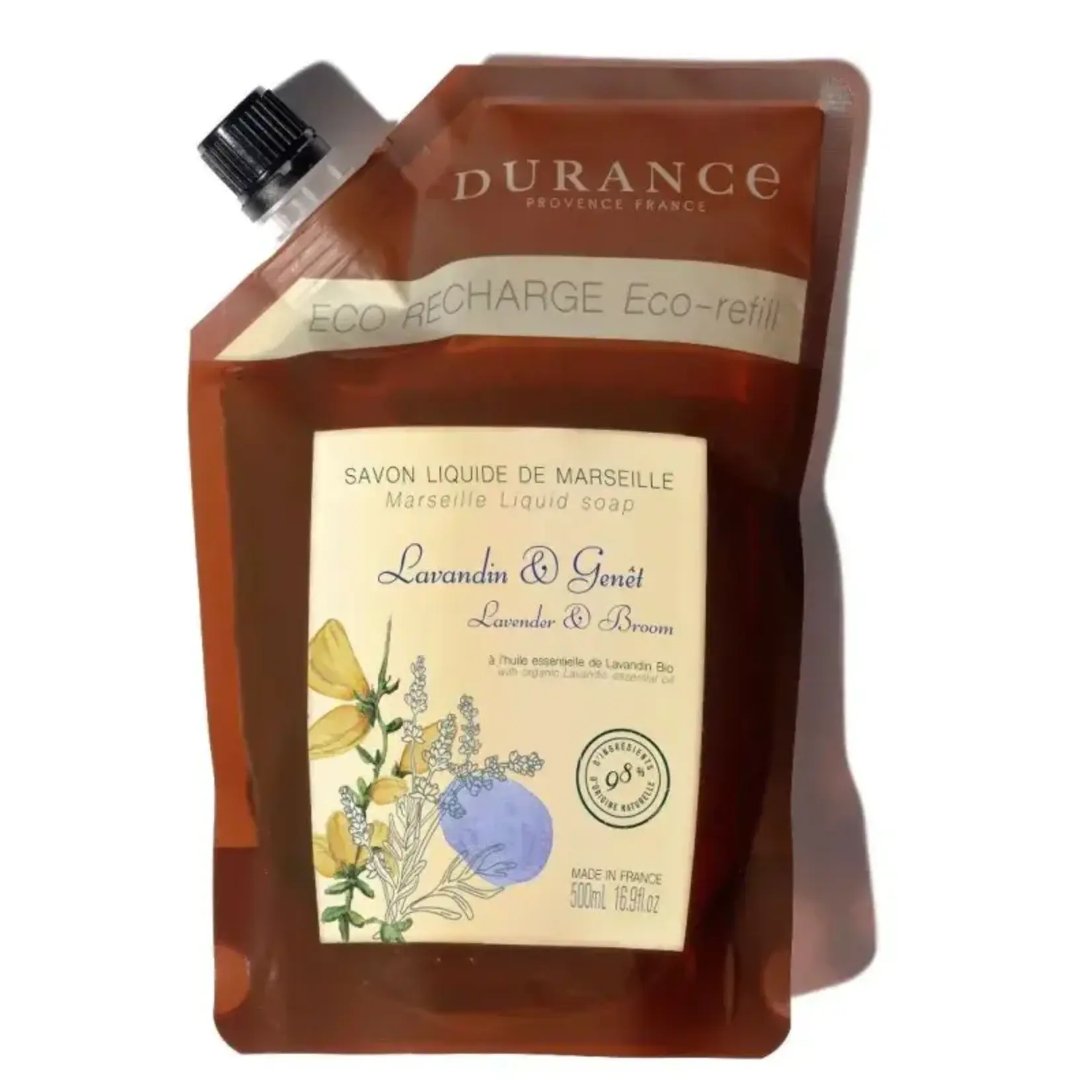 Durance Durance Lavender & Broom navulling 500 ml vloeibare zeep Durance 241305