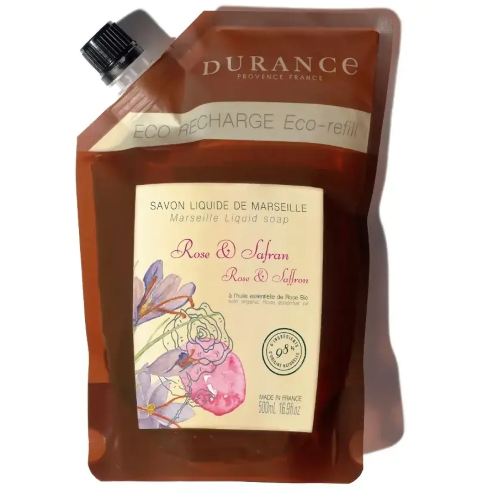 Durance Durance Rose & Saffron navulling 500 ml vloeibare zeep Durance 241312
