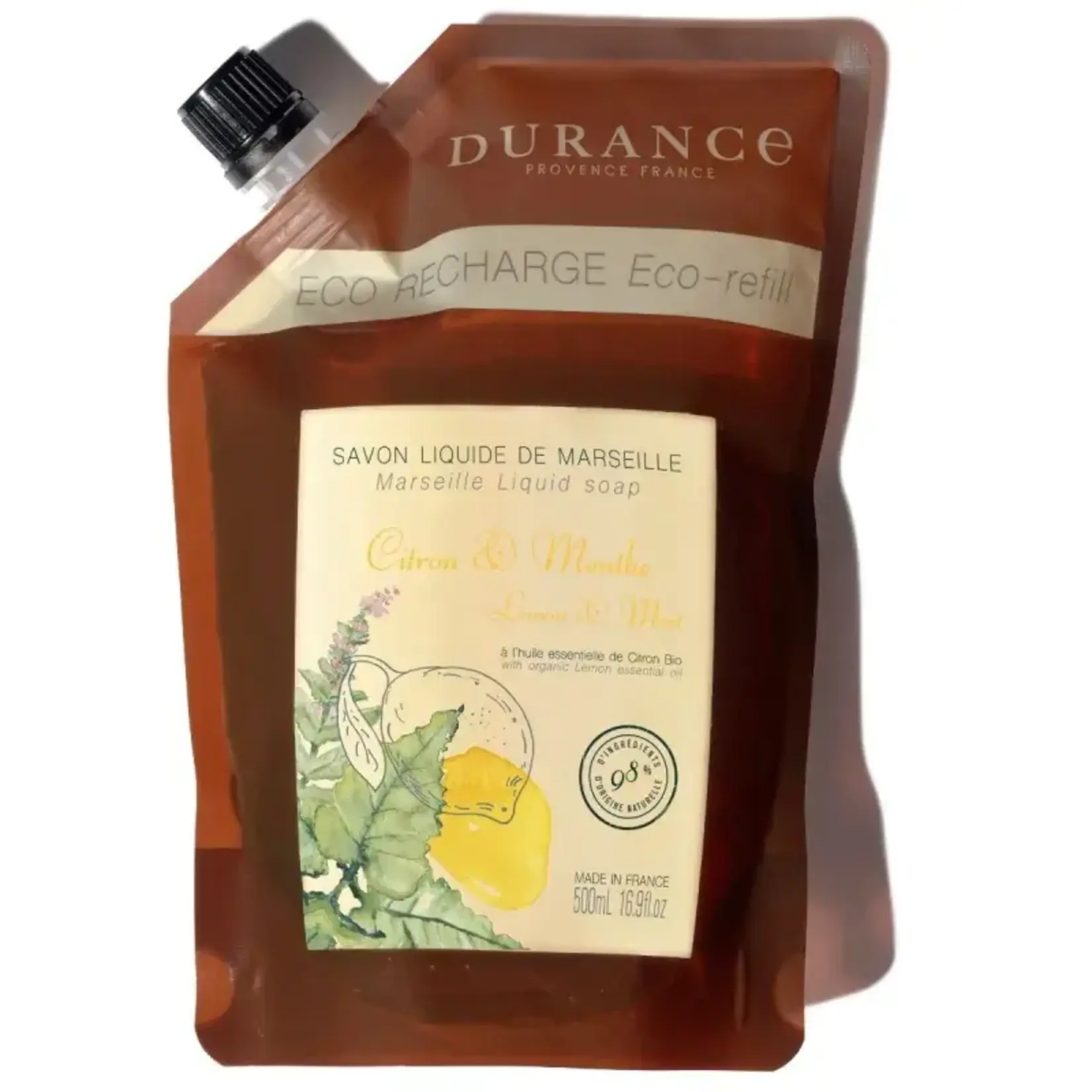 Durance Durance Lemon & Mint navulling 500 ml vloeibare zeep Durance 241320