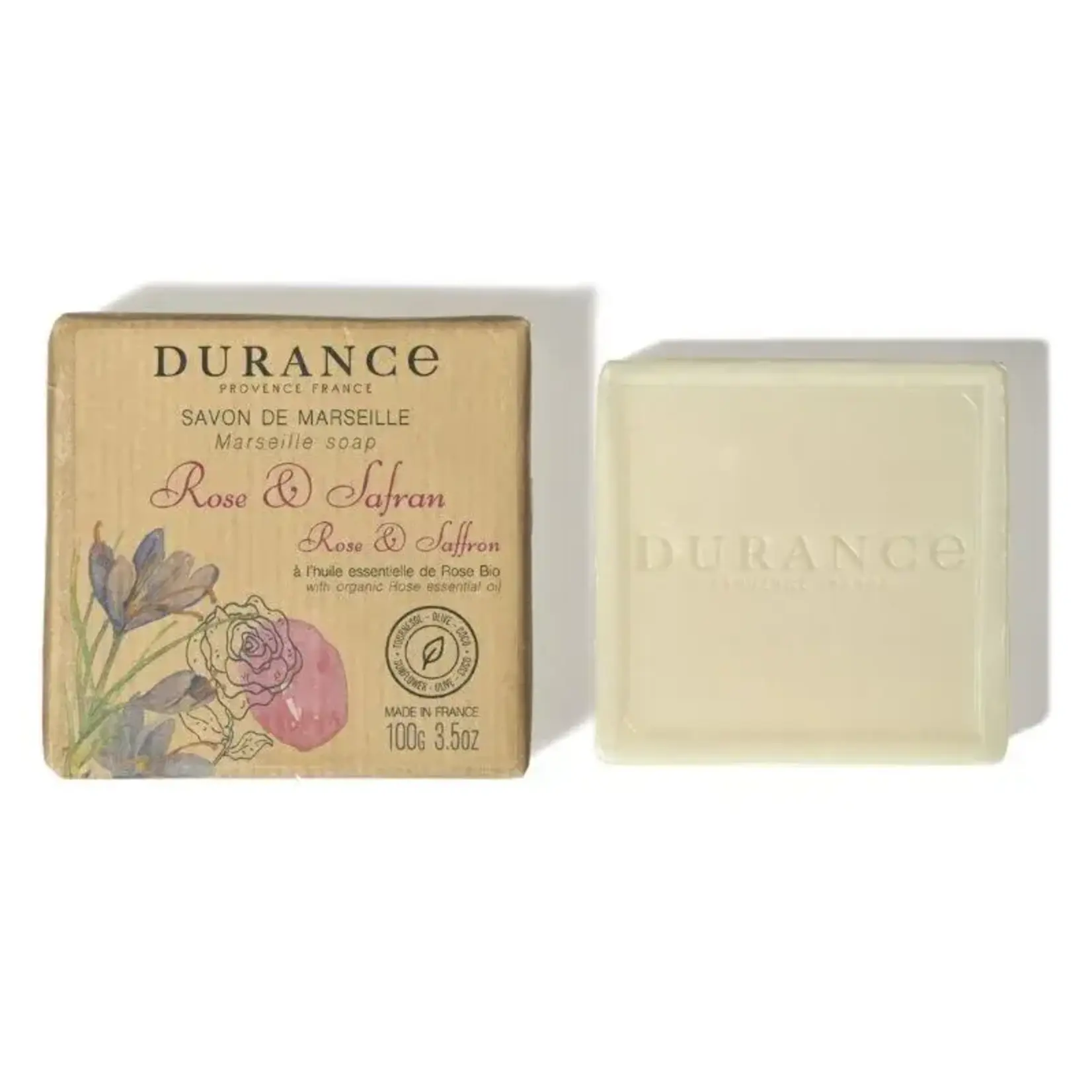 Durance Durance stuk zeep Rose & Saffron Savon de Marseille zeep Durance 241512