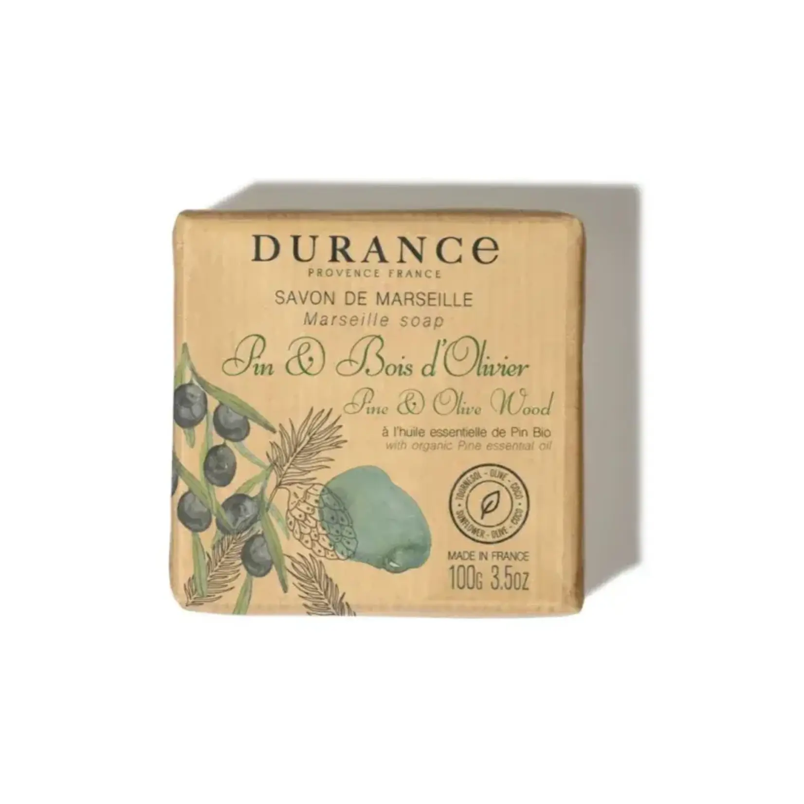 Durance Durance stuk zeep Pine & Olive Savon de Marseille zeep Durance 241550