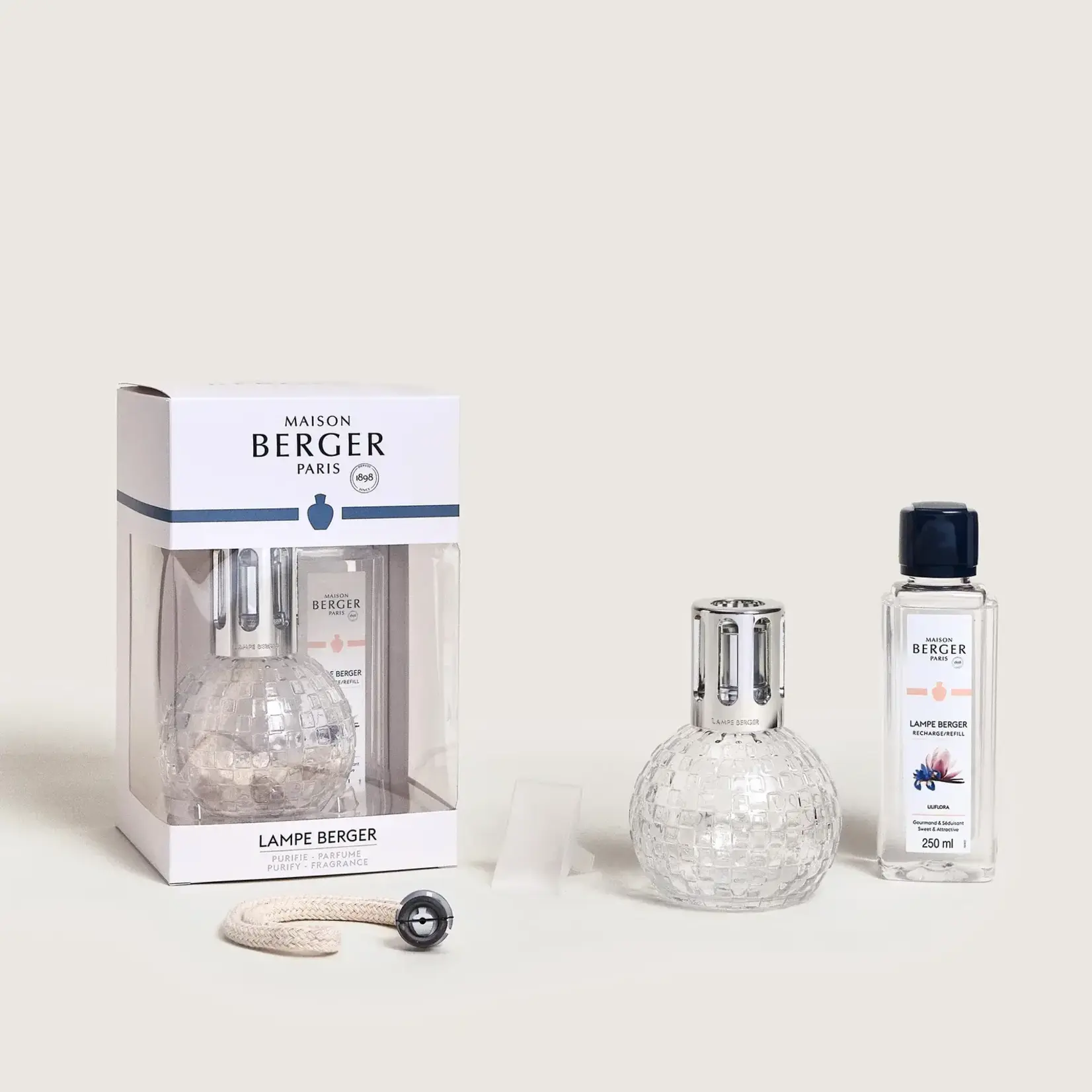 Maison Berger Paris 1898 Maison Berger Lampe brander met lont Disco transparente glas Maison Berger 4884