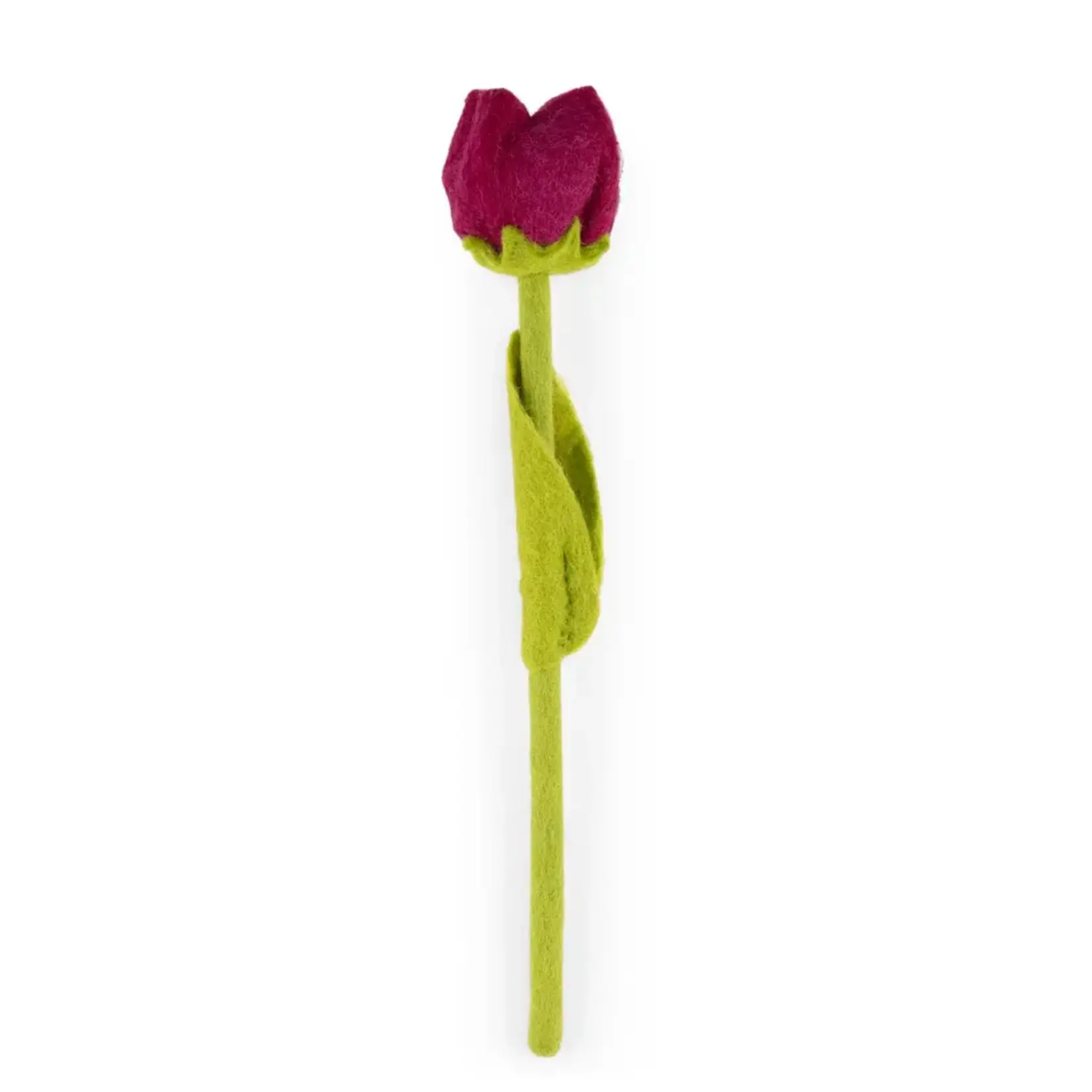 Fairmade Fairtrade voor Sjaal met Verhaal Sjaal met verhaal Tulp Mila Magenta  35 cm Handmade Fairmade uit Nepal