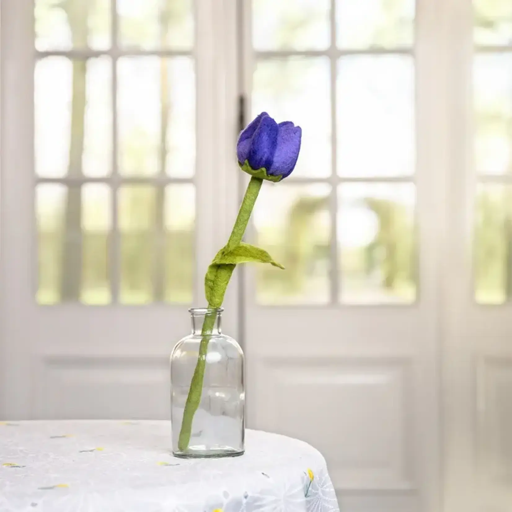 Fairmade Fairtrade voor Sjaal met Verhaal Sjaal met verhaal Tulp Pleun paars 35 cm Handmade Fairmade uit Nepal