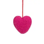 Sjaal met Verhaal Sjaal met verhaal hanger hart Love fuchsia Handmade Fairmade uit Nepal