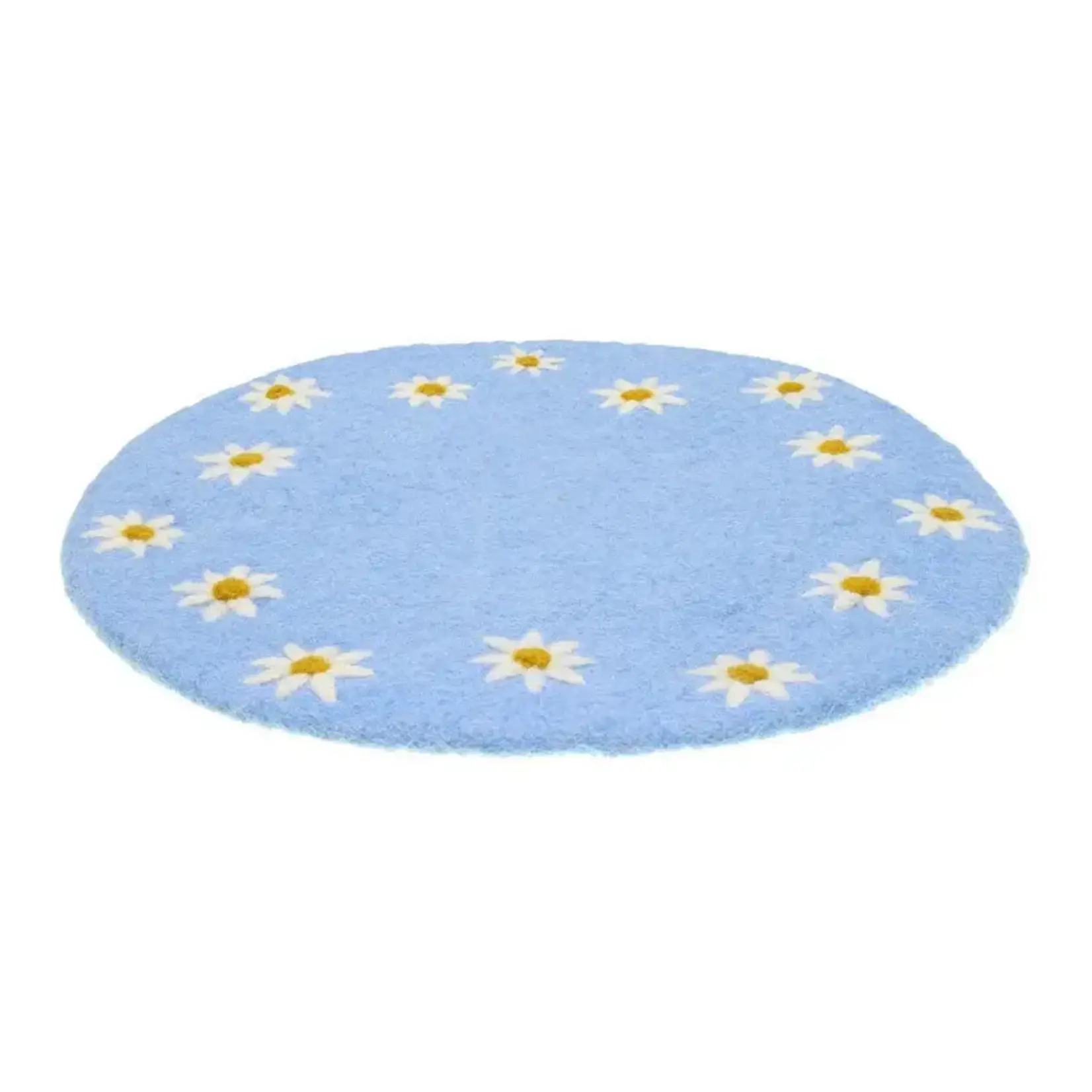 Fairmade Fairtrade voor Sjaal met Verhaal Sjaal met Verhaal 35 cm onderzetter placemat Margrietjes Blauw