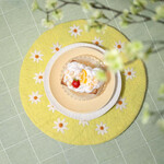 Sjaal met Verhaal Sjaal met Verhaal 35 cm onderzetter placemat Margrietjes Geel