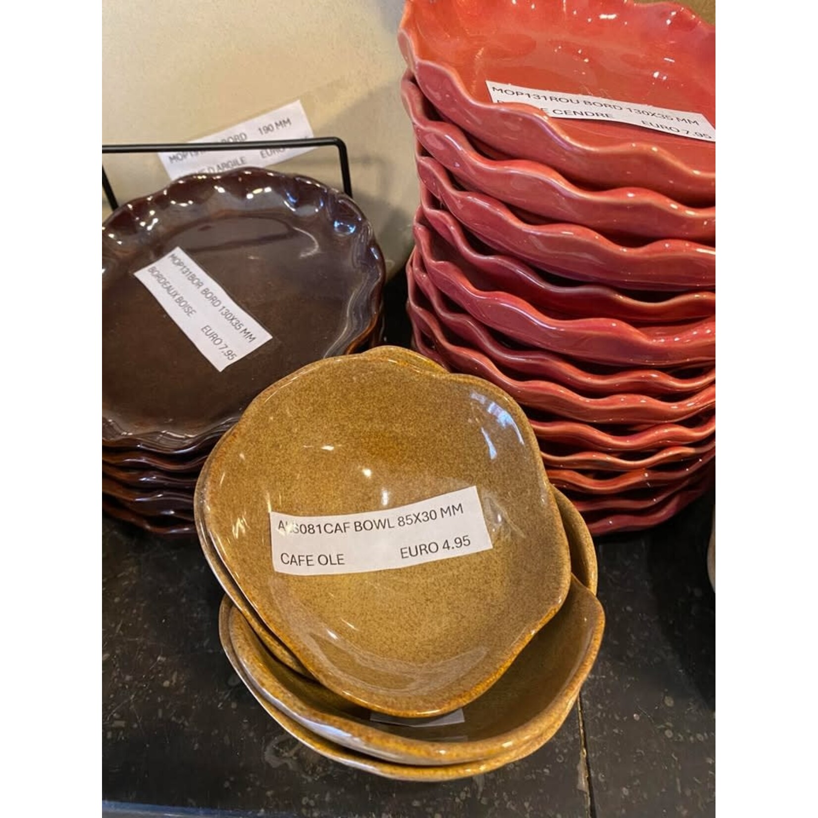 Gresnovo, handgemaakt keihard stoneware uit Portugal 85x30 bowl schaaltje Gresnovo Algas bowl schaaltje Cafe Olé