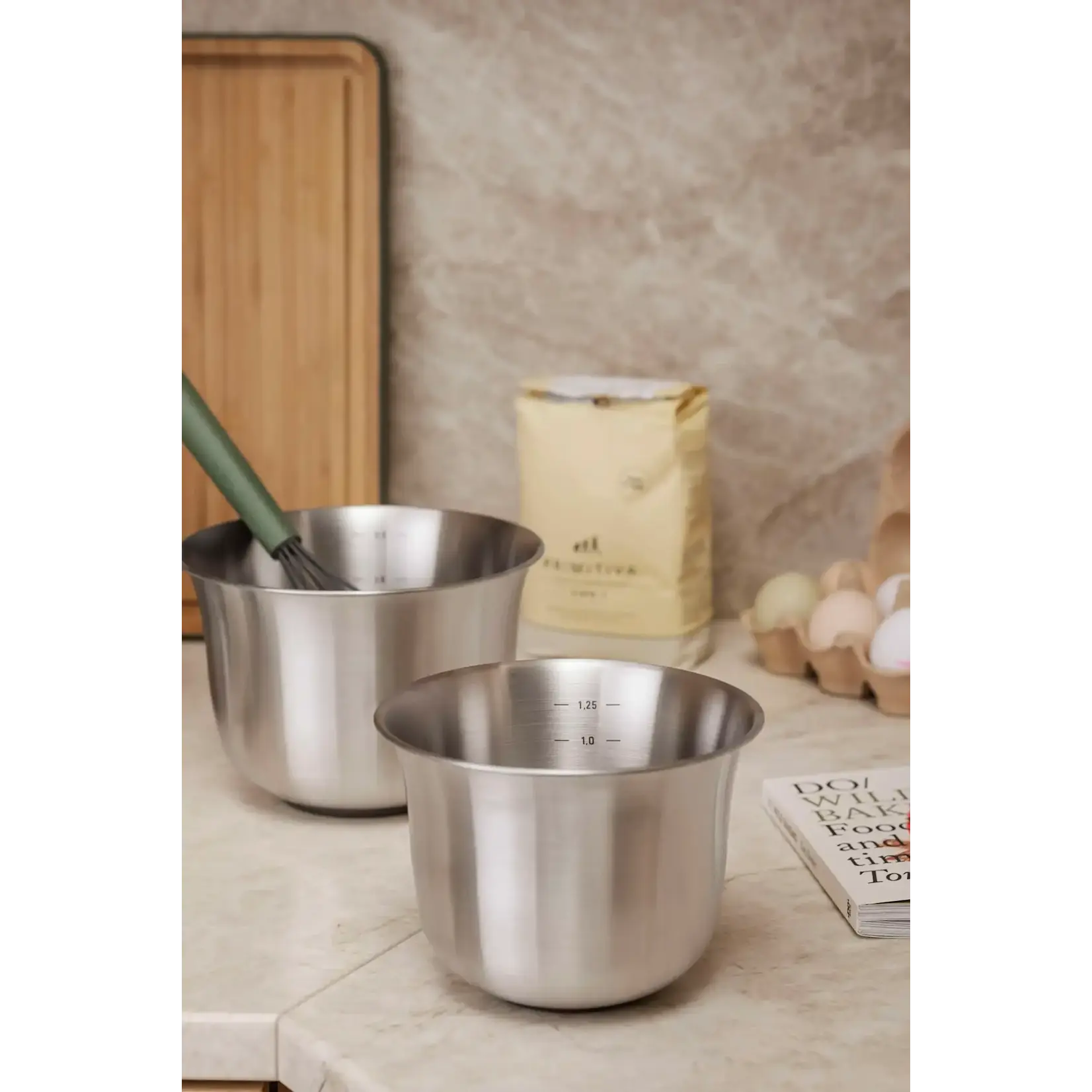 Eva Solo en Eva Trio Eva Solo Green Tools mix kom 2300 ml beslag kom rvs Ø 18 cm Eva Solo 301523