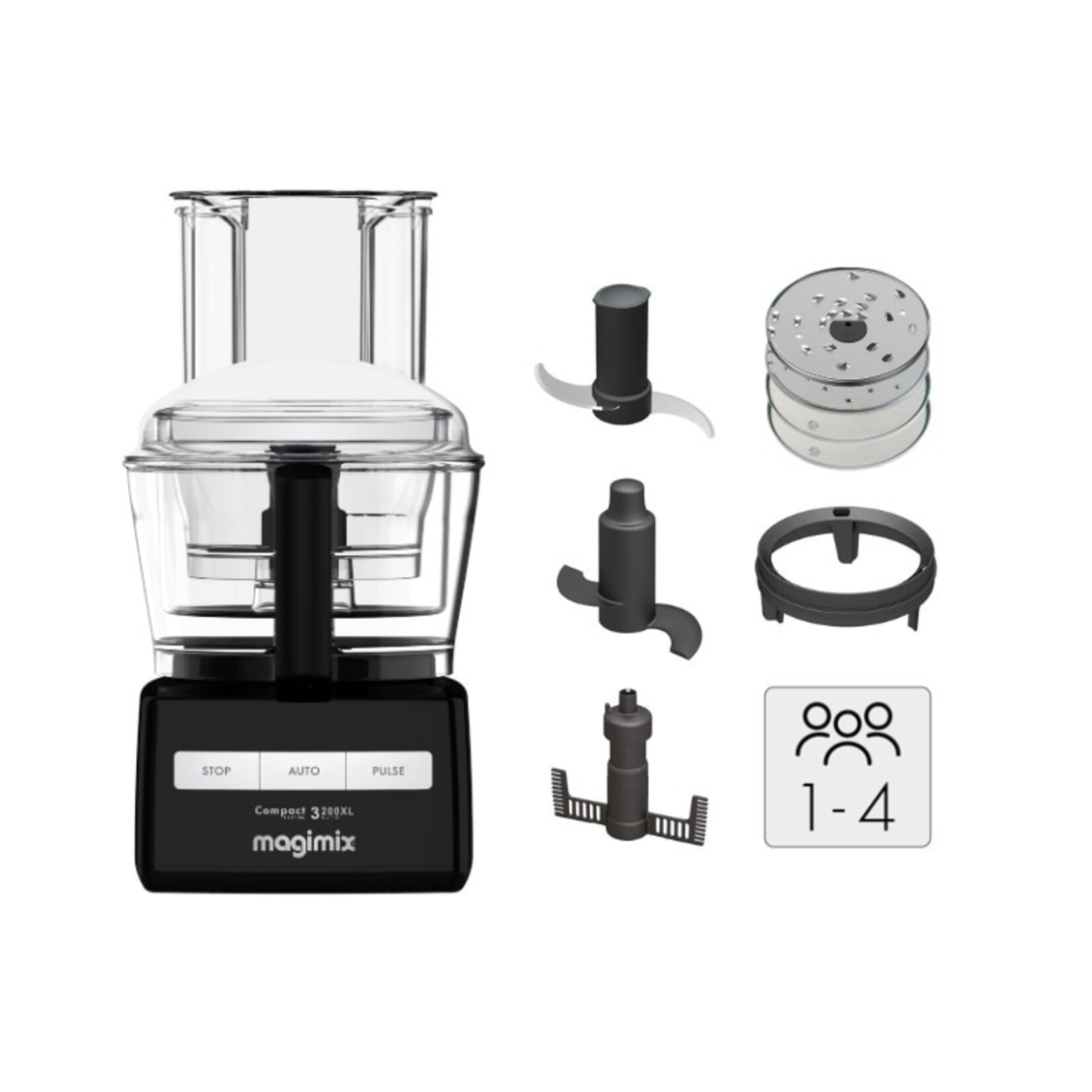 Magimix Magimix 3200 Zwart XL vulopening met citruspers Magimix 3200XL MM85326NL