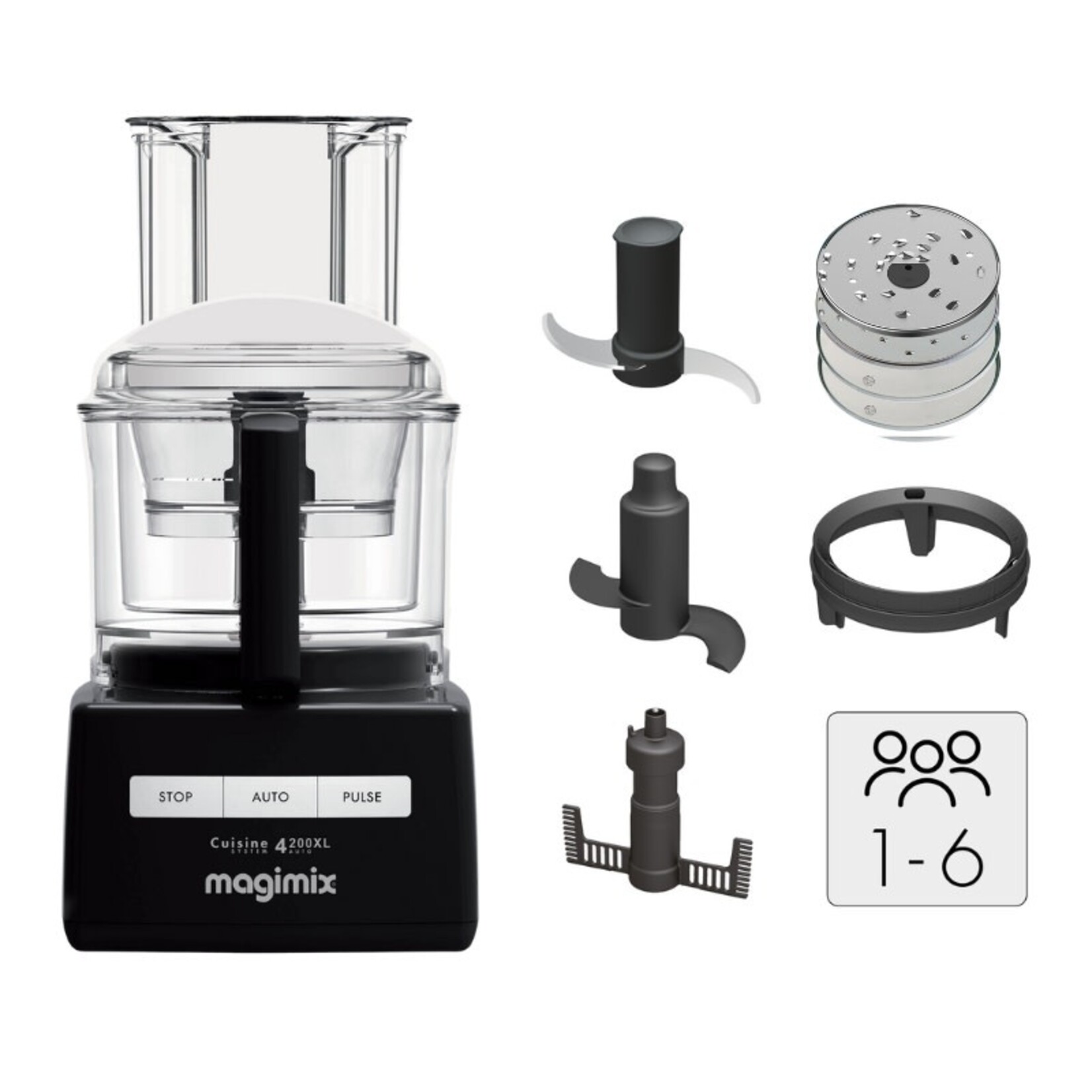 Magimix Magimix 4200 Zwart XL vulopening Magimix 4200XL MM18473NL