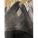 Knit Factory Zwart theedoek grote blok Zwart Taupe Knit Factory theedoek 2010139