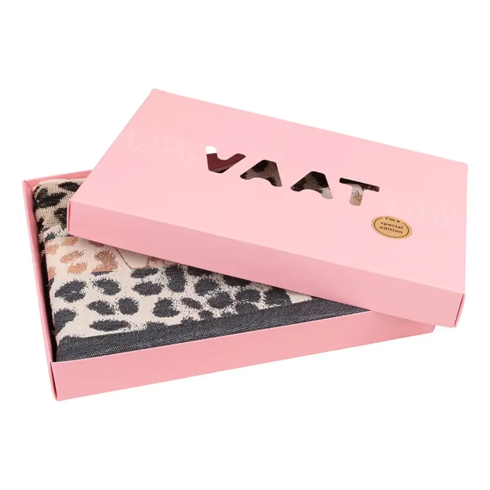 Vaat Amsterdam Kitchen Couture Vaat Gift set I love leopard black sand gold Theedoek en keukendoek Vaat GS0044