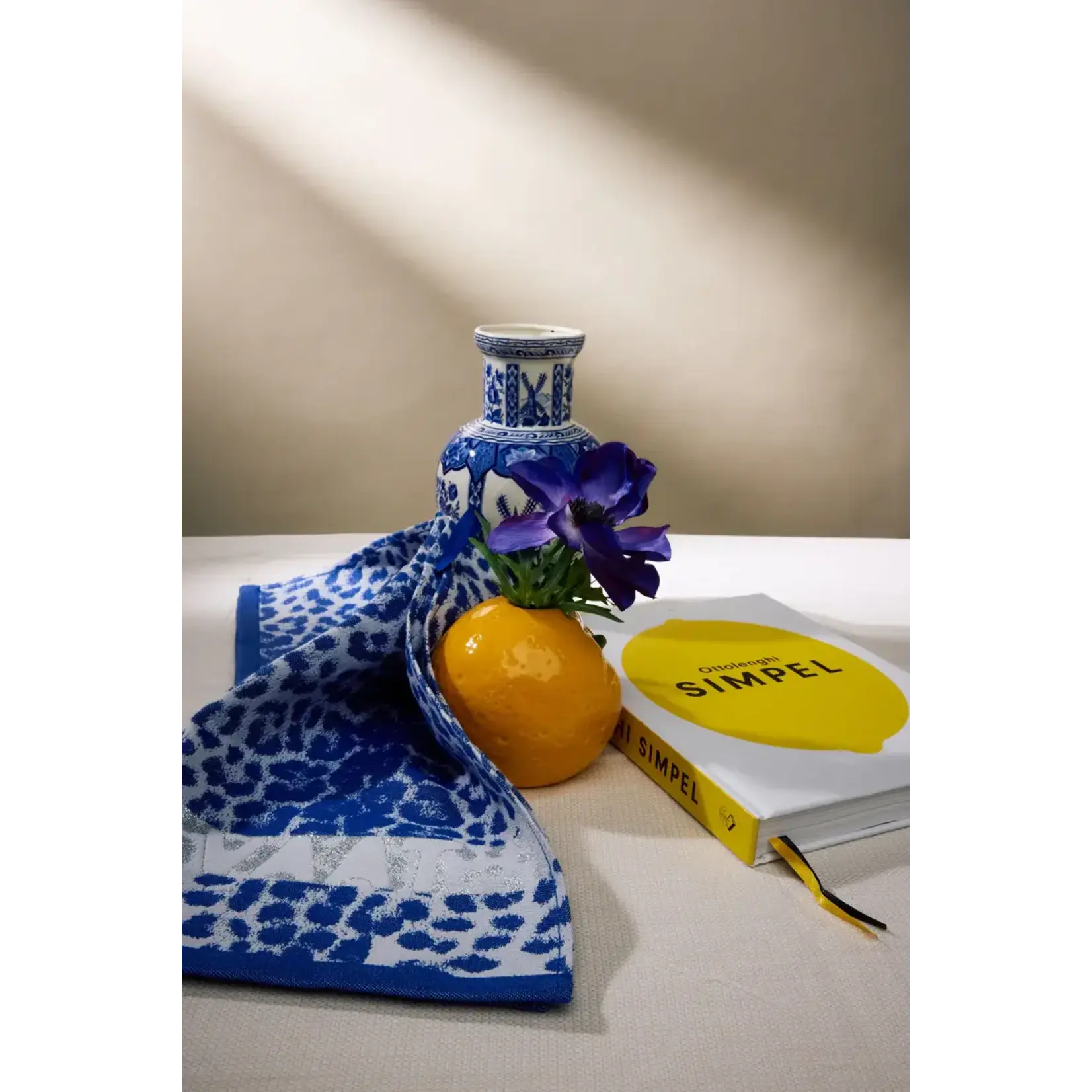 Vaat Amsterdam Kitchen Couture Vaat Gift set I love leopard Royal Blue grey silver Theedoek en keukendoek Vaat GS0072