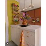 Vaat Amsterdam Kitchen Couture Vaat Gift set Pied de poule Orange Pink Theedoek en keukendoek Vaat GS0004