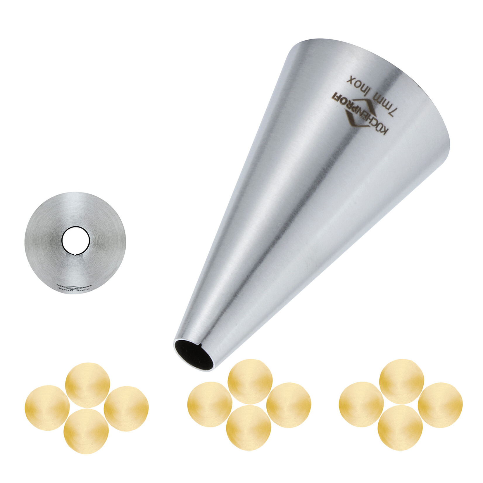 Kuchenprofi 7 mm rvs spuitmondje glad rond Kuchenprofi 0805472807