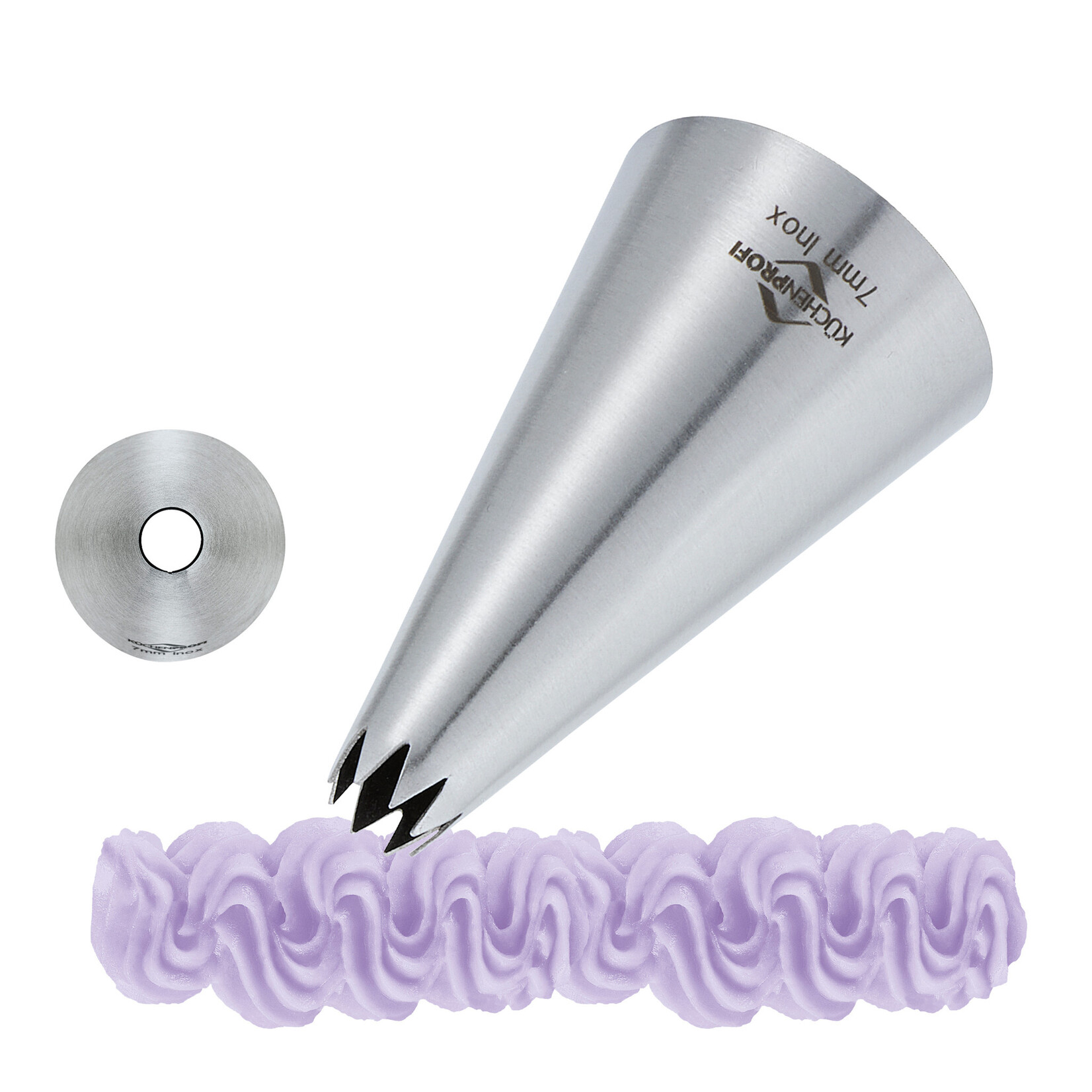 Kuchenprofi 7 mm rvs spuitmondje kartel ster Kuchenprofi 0805482807