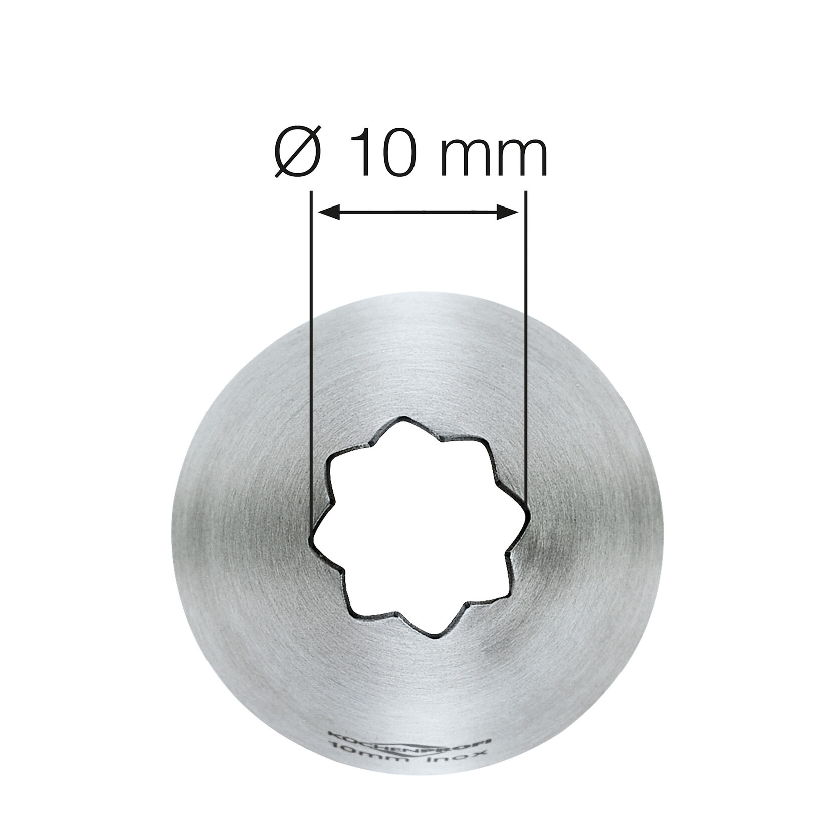 Kuchenprofi 10 mm rvs spuitmondje kartel ster Kuchenprofi 0805482810