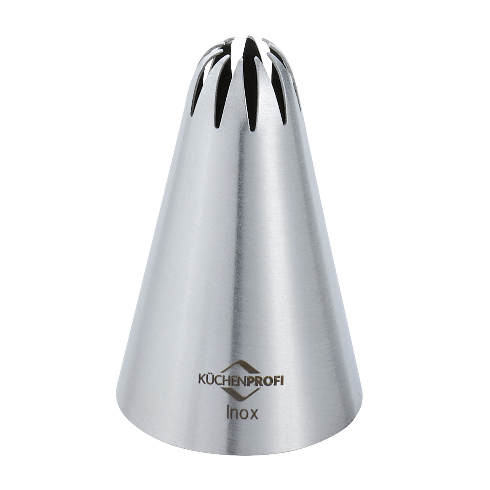 Kuchenprofi 14 mm rvs spuitmondje kartel bloem naar binnen gebogen ster Kuchenprofi 0805492814