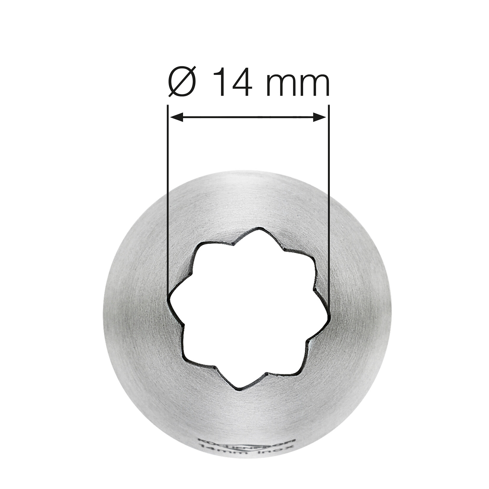 Kuchenprofi 14 mm rvs spuitmondje kartel ster Kuchenprofi 0805482814