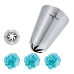 Kuchenprofi 14 mm rvs spuitmondje kartel rozet gedraaid dicht geduwde kartels Kuchenprofi 0805502814