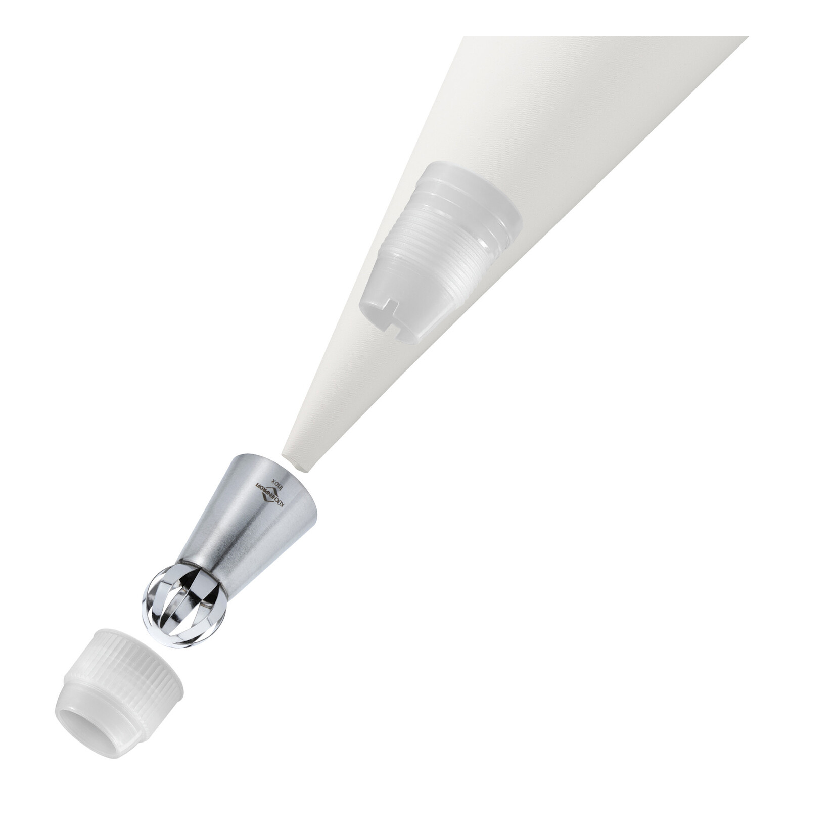 Kuchenprofi 25 mm rvs spuitmondje wolk Russisch bolvormig en dicht aan de bovenkant Kuchenprofi 0805522822