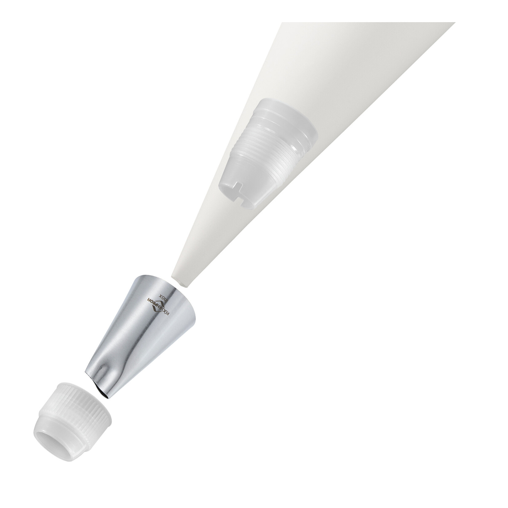 Kuchenprofi 14 mm rvs spuitmondje rozenblad gebogen Kuchenprofi 0805532814