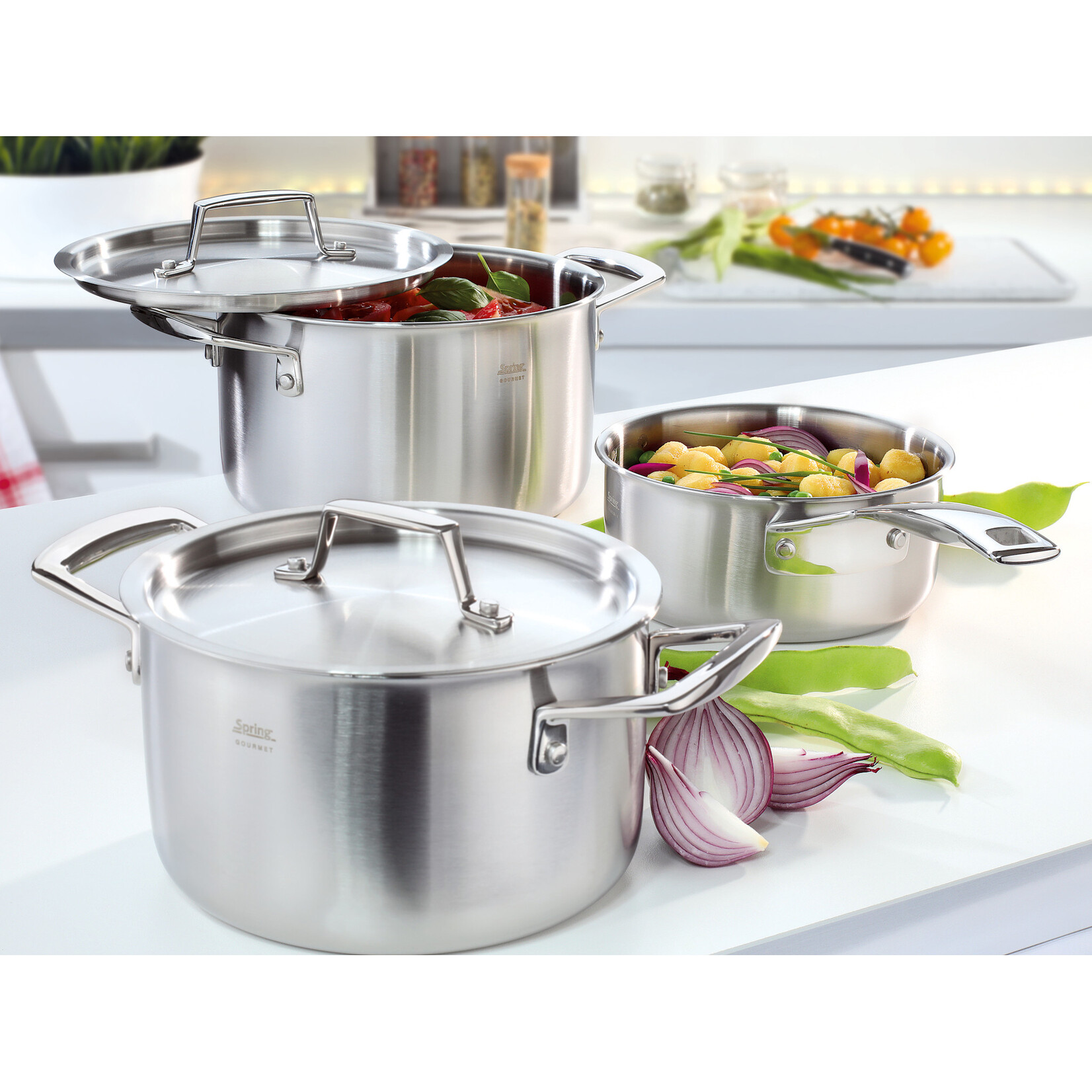 Spring Pannen en meer 4 delige kookpannenset Spring Gourmet pannenset Spring Gourmet  Spring 0586810604