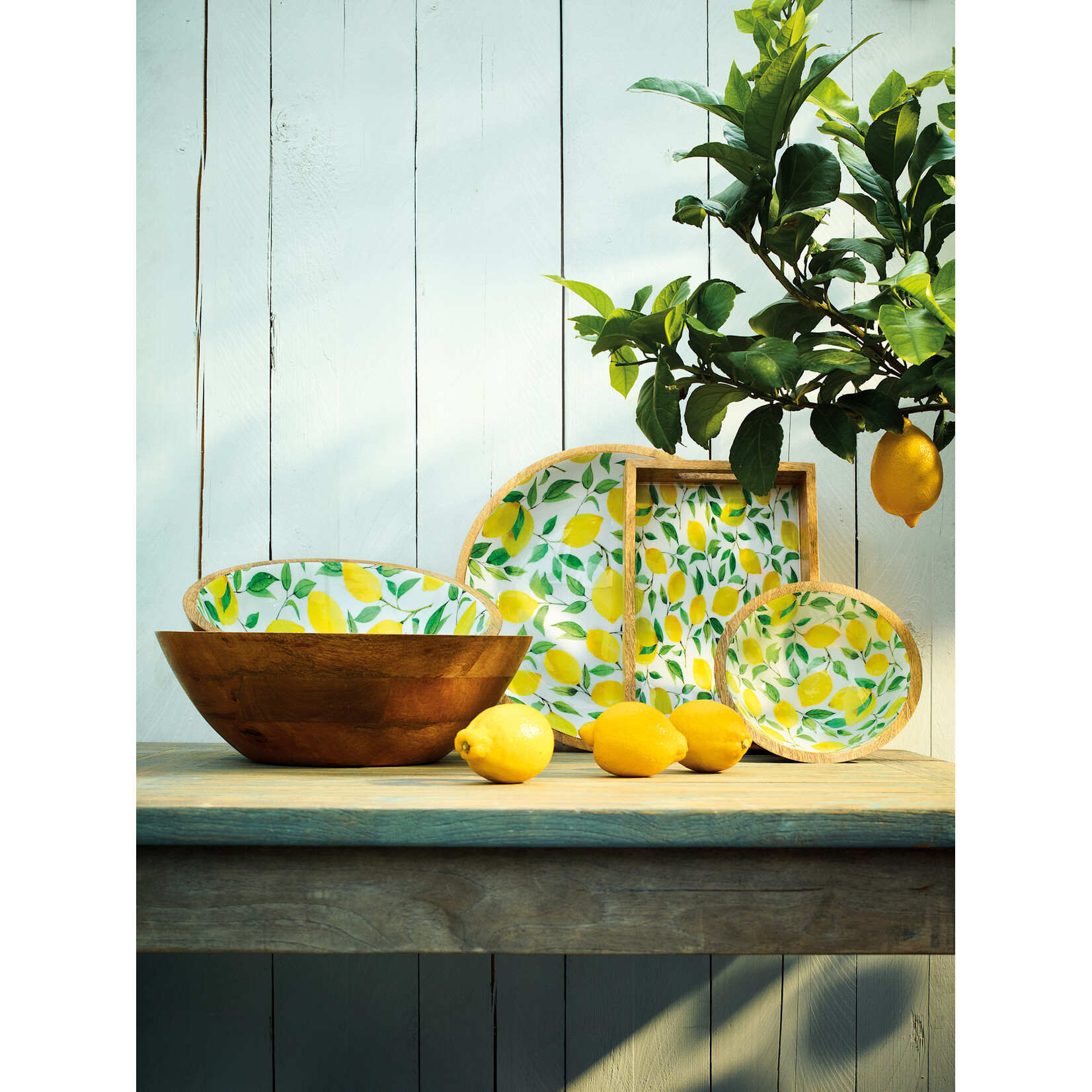 Zassenhaus Zassenhaus Schaal Lemon Mango hout slaschaal 35 cm Zassenhaus 080322