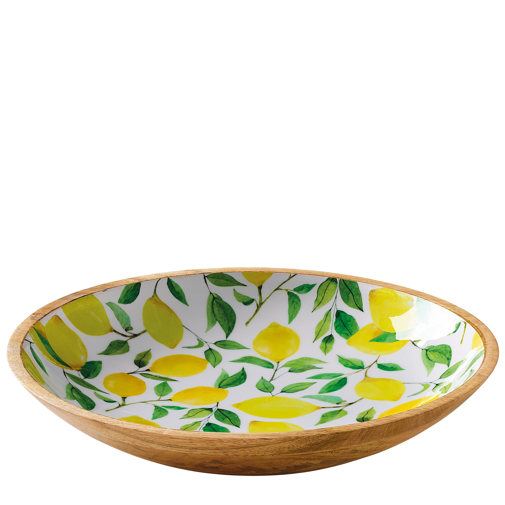 Zassenhaus Zassenhaus Schaal Lemon Mango hout slaschaal laag 35 x 6 cm Zassenhaus 080339