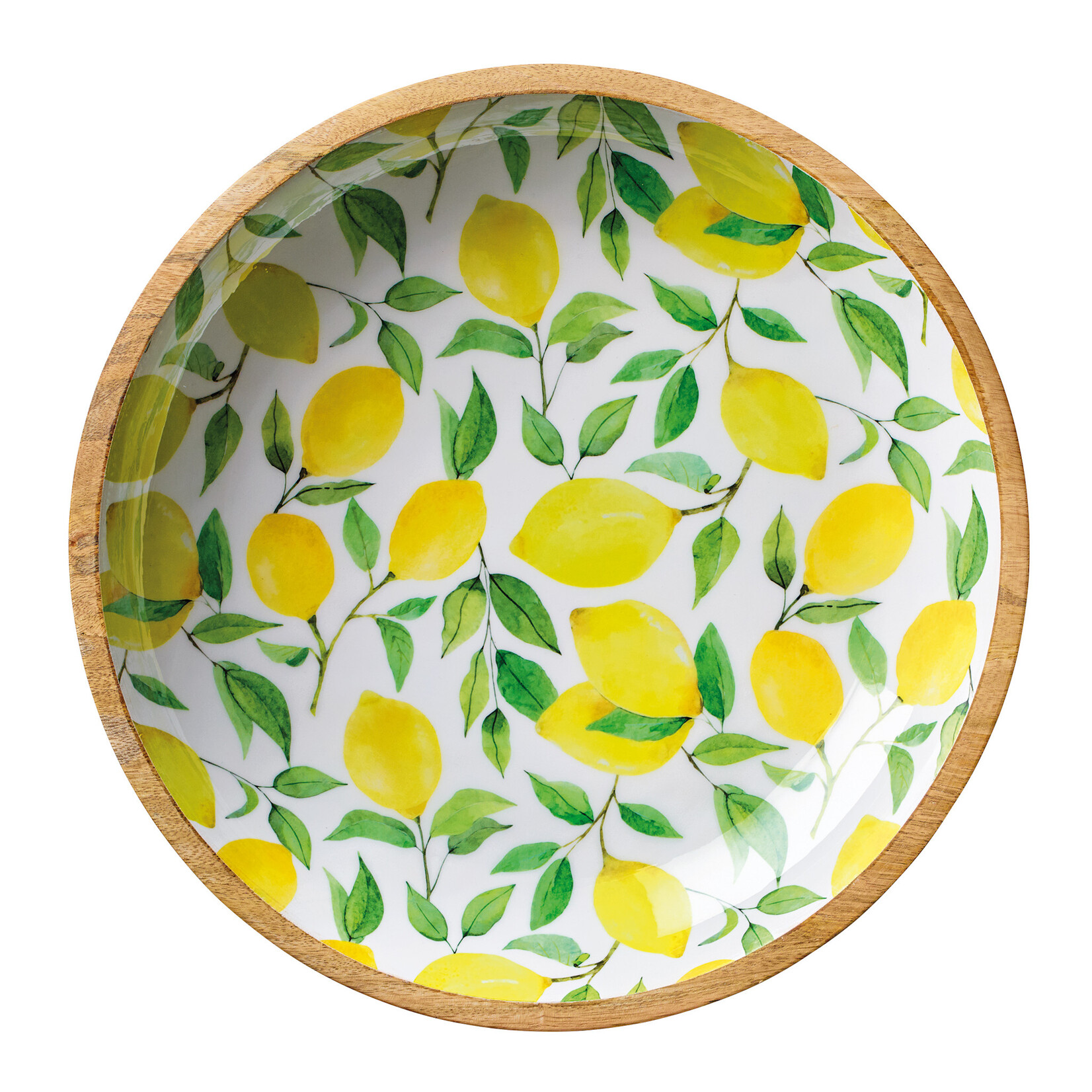 Zassenhaus Zassenhaus Schaal Lemon Mango hout slaschaal laag 35 x 6 cm Zassenhaus 080339