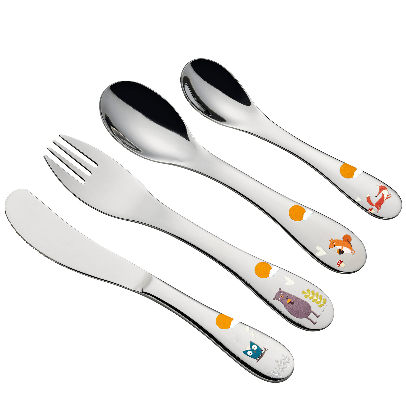 Cilio 4 Delig kinderbestek Forest Cilio kinderbestek met bosdieren Cilio 124910