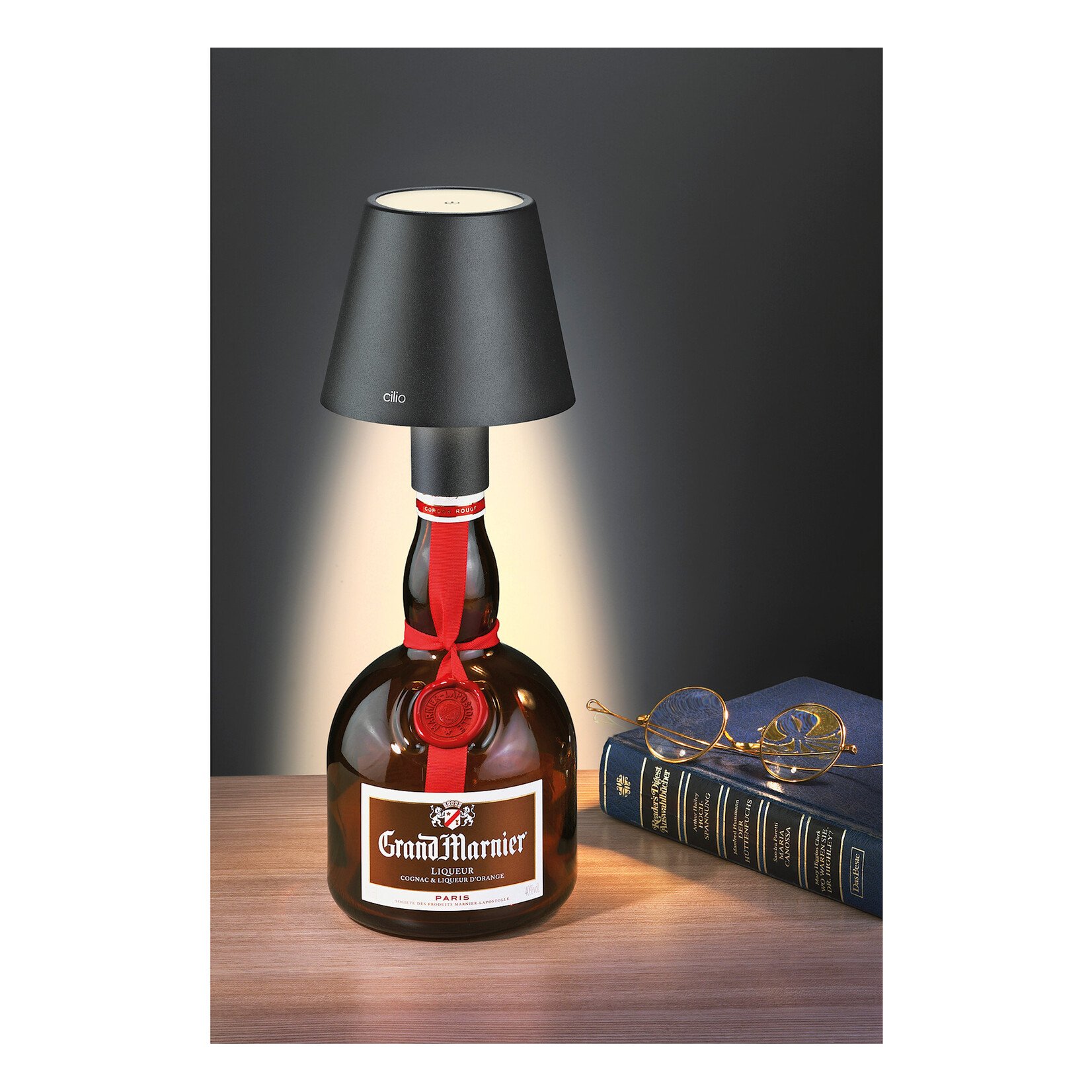 Cilio Zwarte Led lamp voor op flessen tot Ø 3 cm Cilio Luce Led lamp zwart Cilio 190687