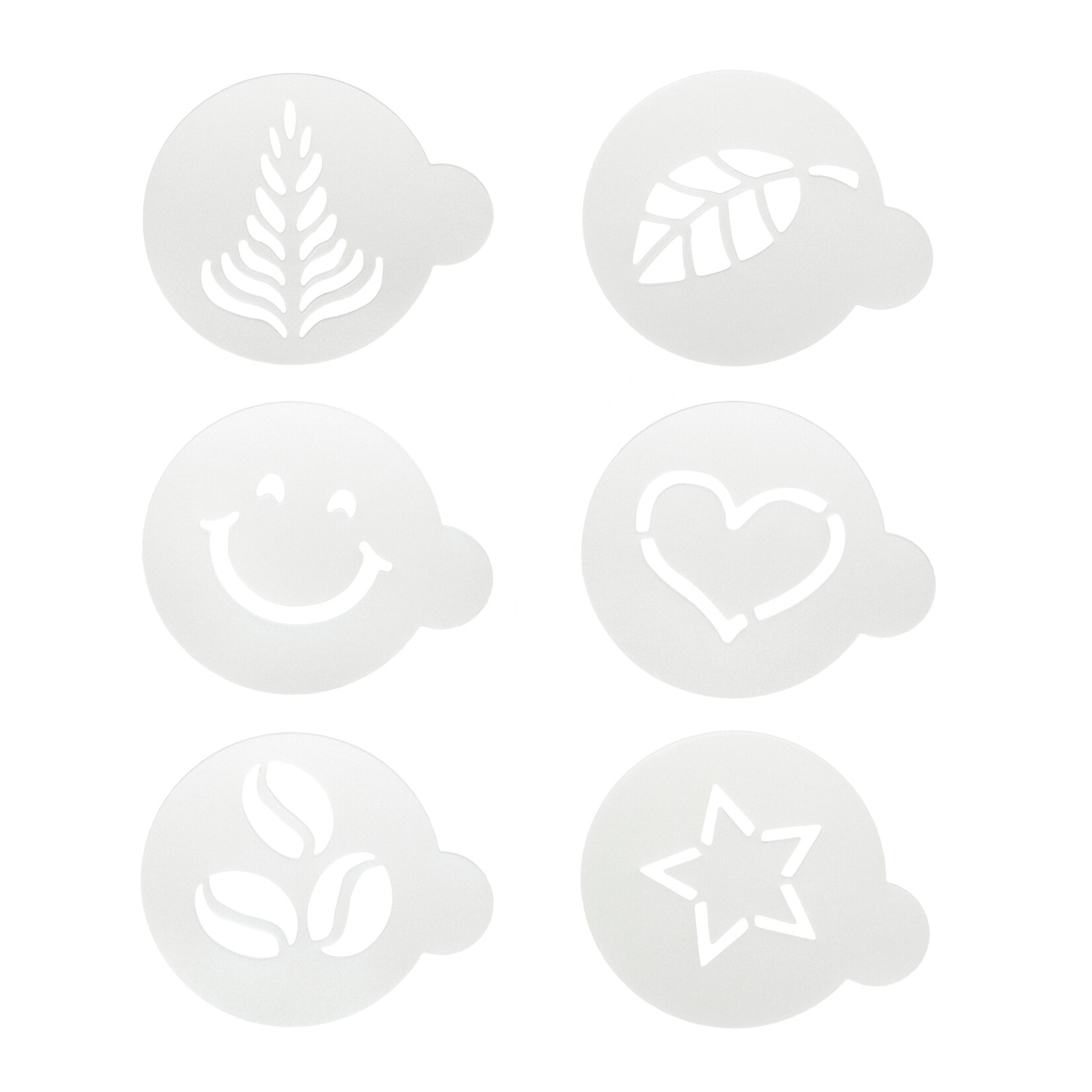 Cilio Cilio latte art sjablonen voor het strooien van cacao Cilio 103113