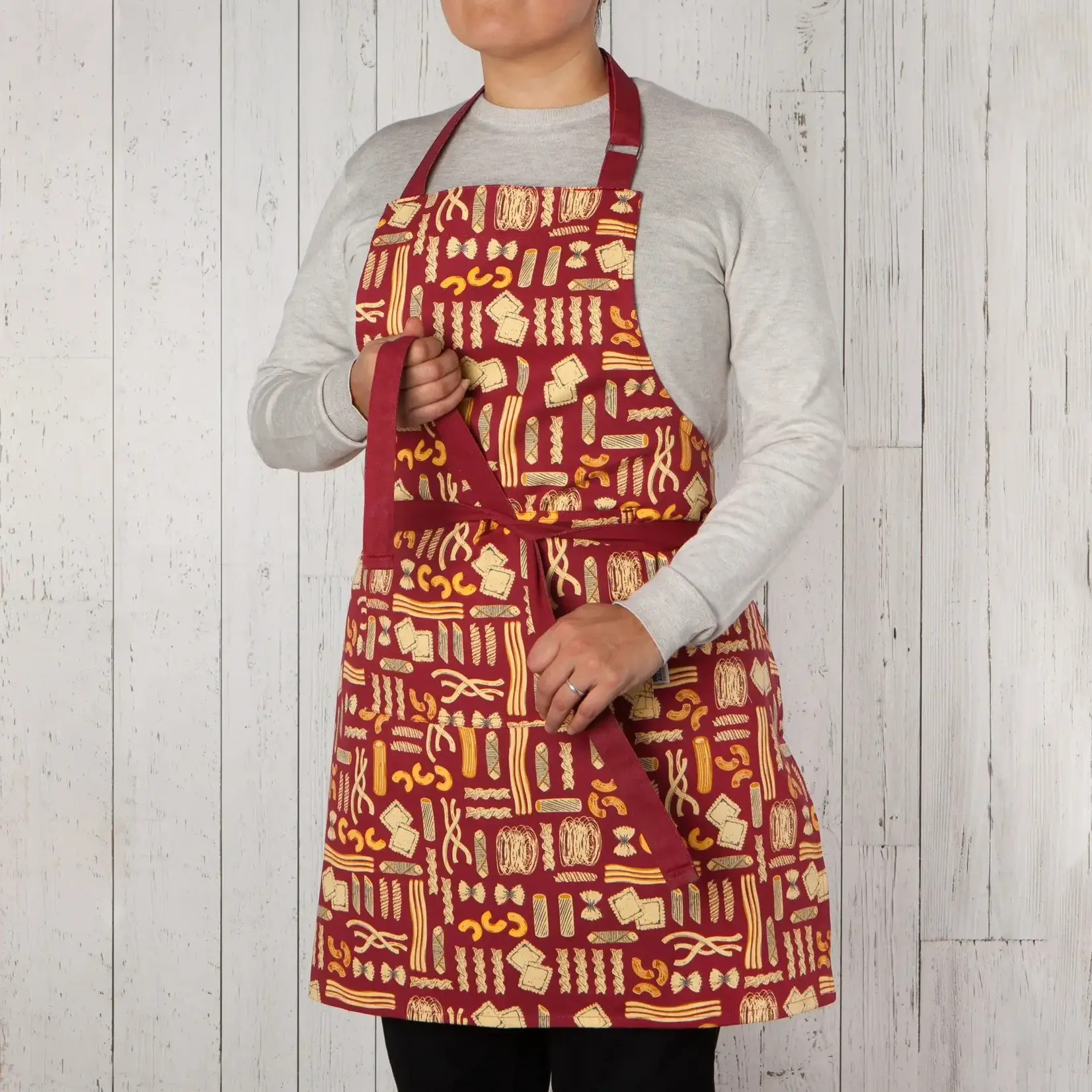 Diverse Merken Now Designs Buona Pasta apron schort pasta op bordeaux ondergrond Now Designs 502673