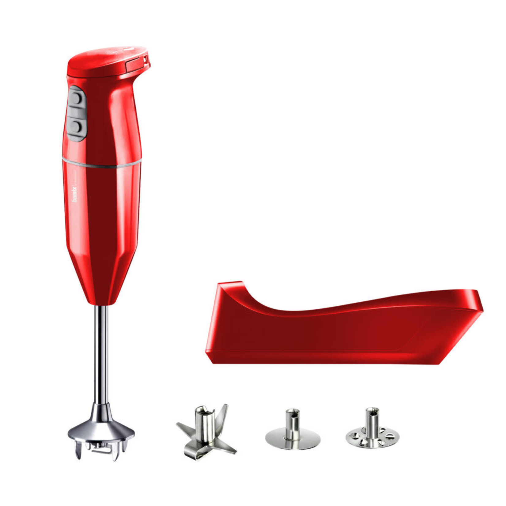 Bamix Bamix® rood Snoerloos Plus staafmixer handblender Bamix Cordless plus red  Bamix