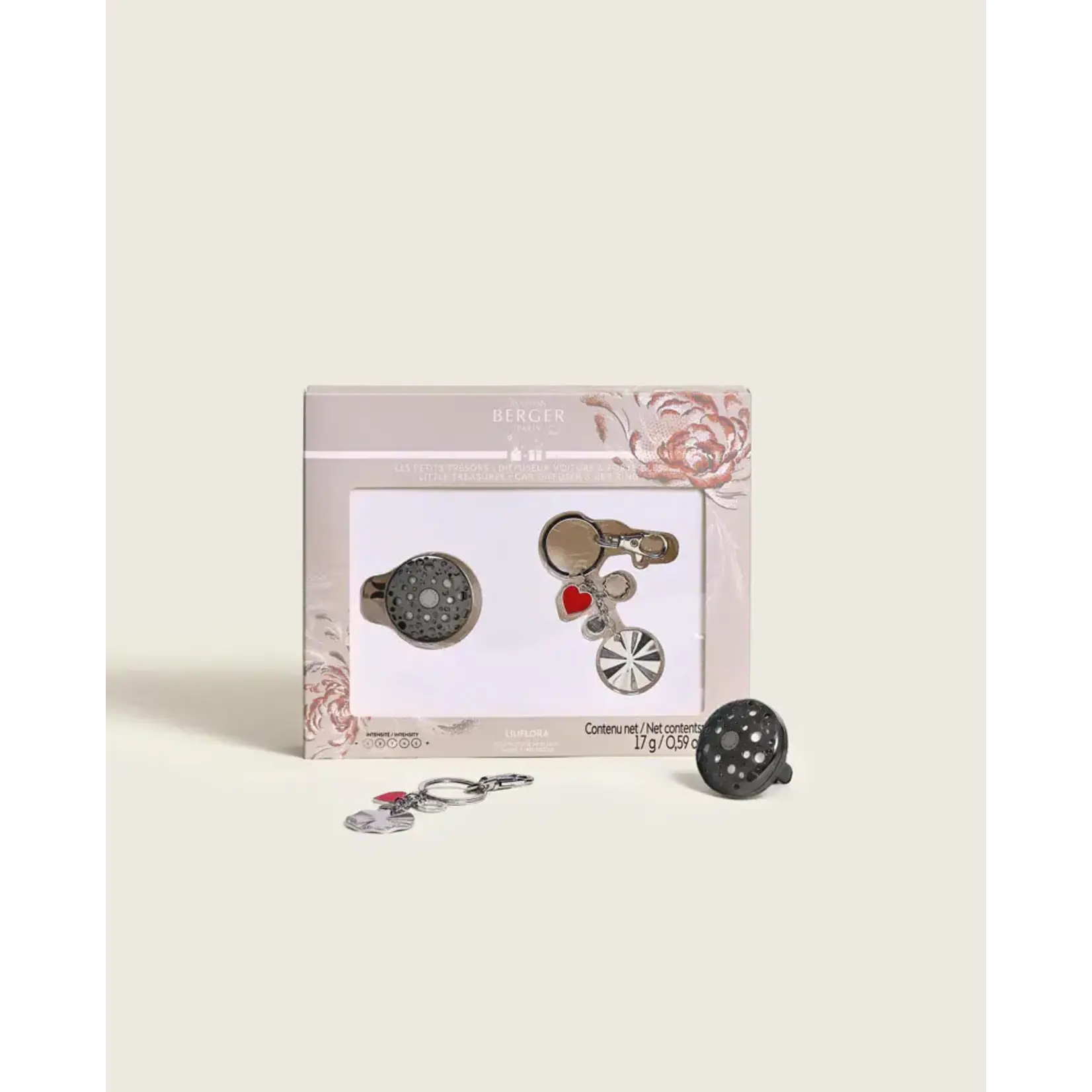 Maison Berger Paris 1898 Maison Berger Auto parfumverspeider Ophelia gun metal auto Diffuser Voiture Maison Berger 7889