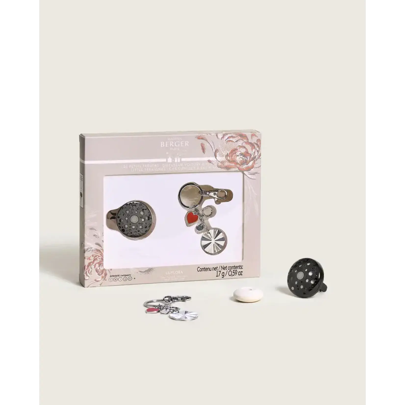 Maison Berger Paris 1898 Maison Berger Auto parfumverspeider Ophelia gun metal auto Diffuser Voiture Maison Berger 7889