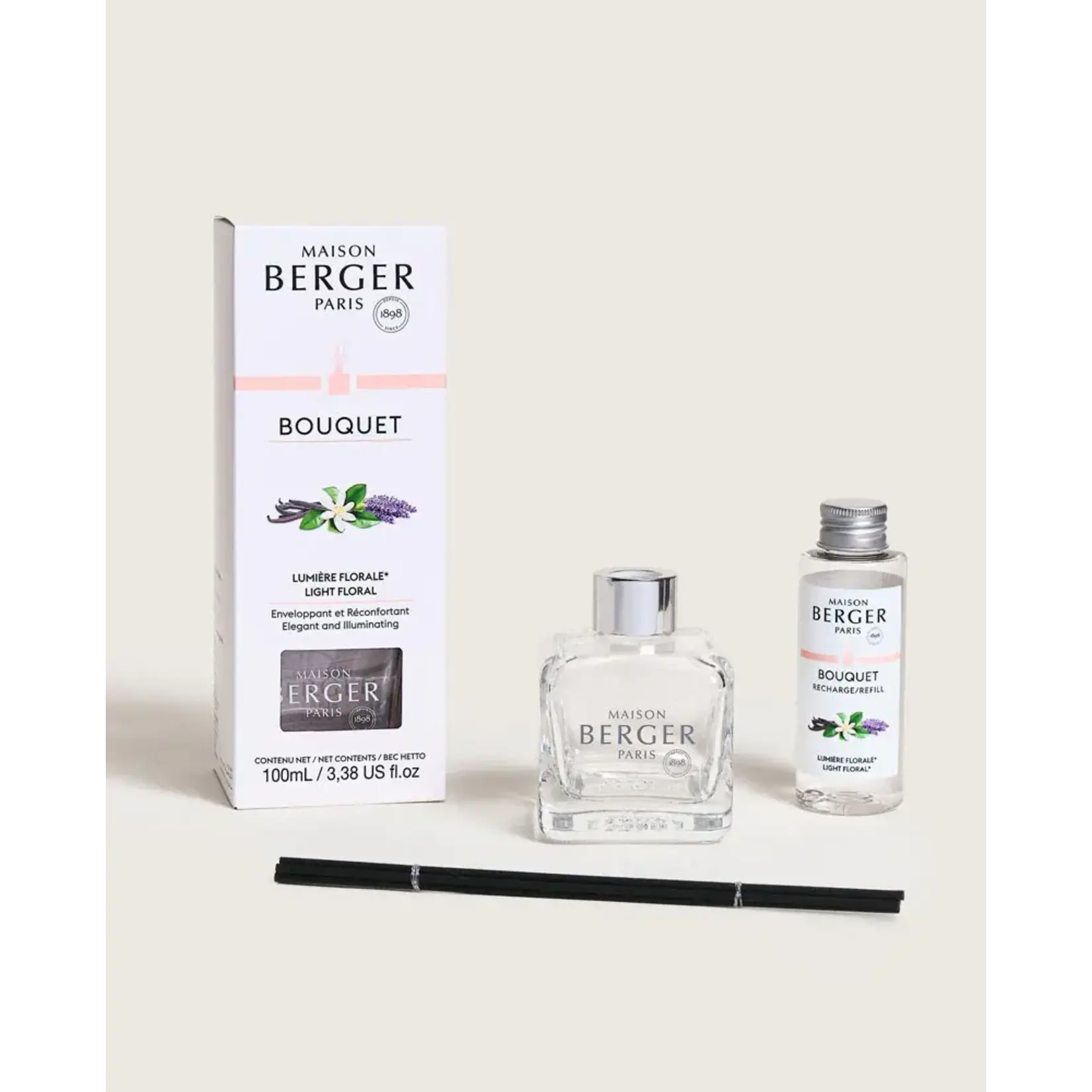 Maison Berger Paris 1898 Sticks Parfumverspreider Cube 100 ml Lumière Florale light Floral Maison Berger 7890