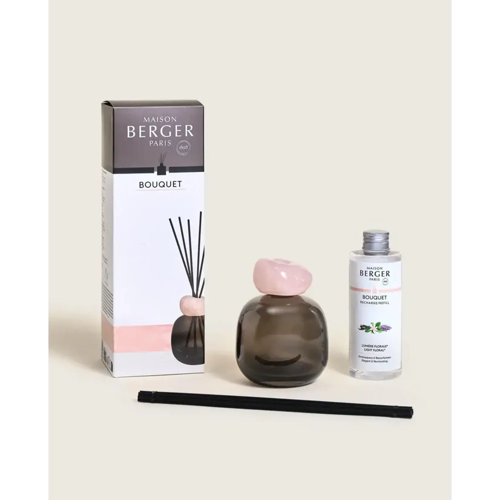 Maison Berger Paris 1898 Maison Berger Parfumsticks Minéral noir quartz roze Lumière Florale Maison Berger 7887