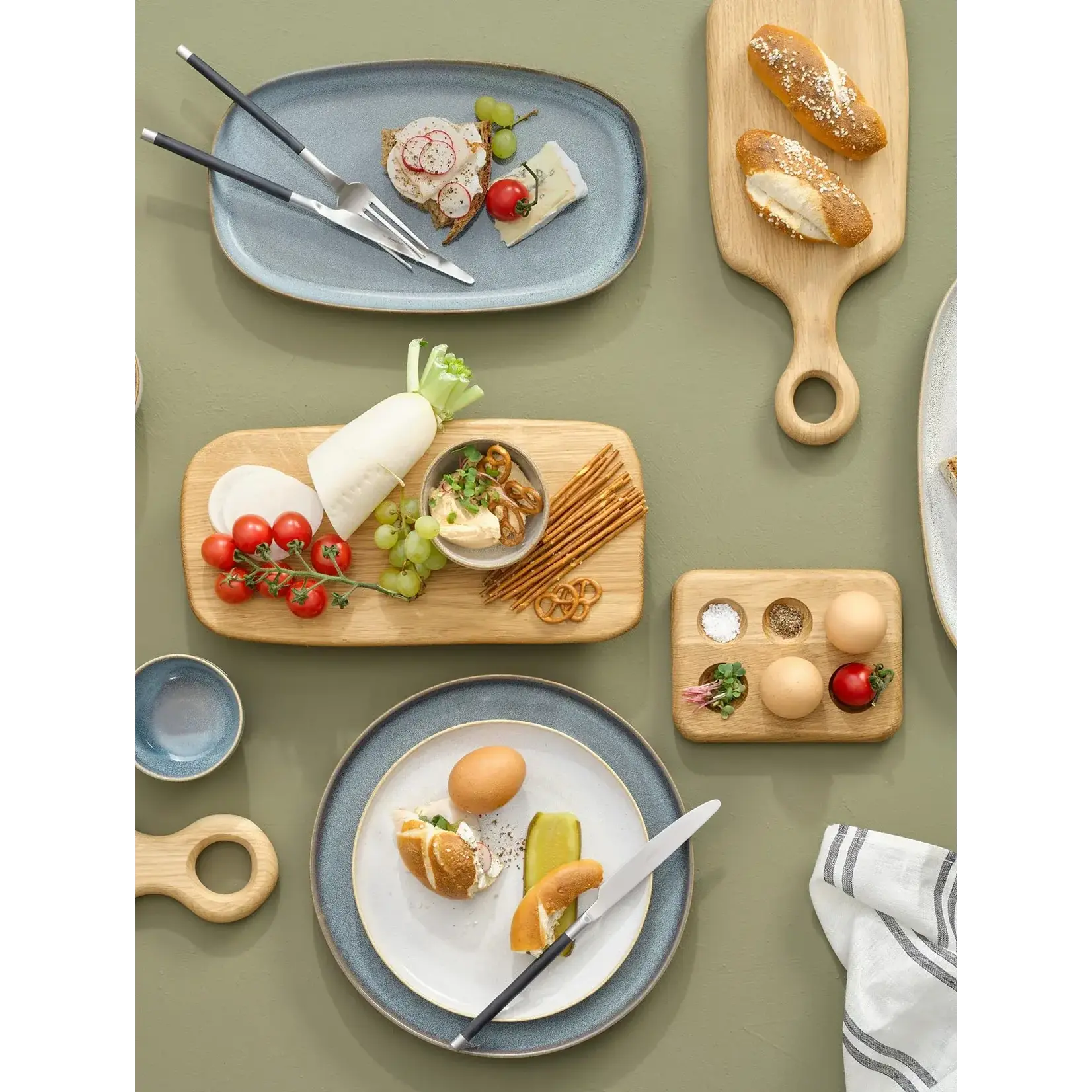 ASA Selection Asa Selection EU eiken hout aperitief plankje eierrekje met 6 uitsparingen Asa 55460900