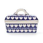 Bunzlau Castle Blue Valentine Butter Dish rectangular Bunzlau Castle Botervloot Blue Valentine Bunzlau Castle 1010-0375e
